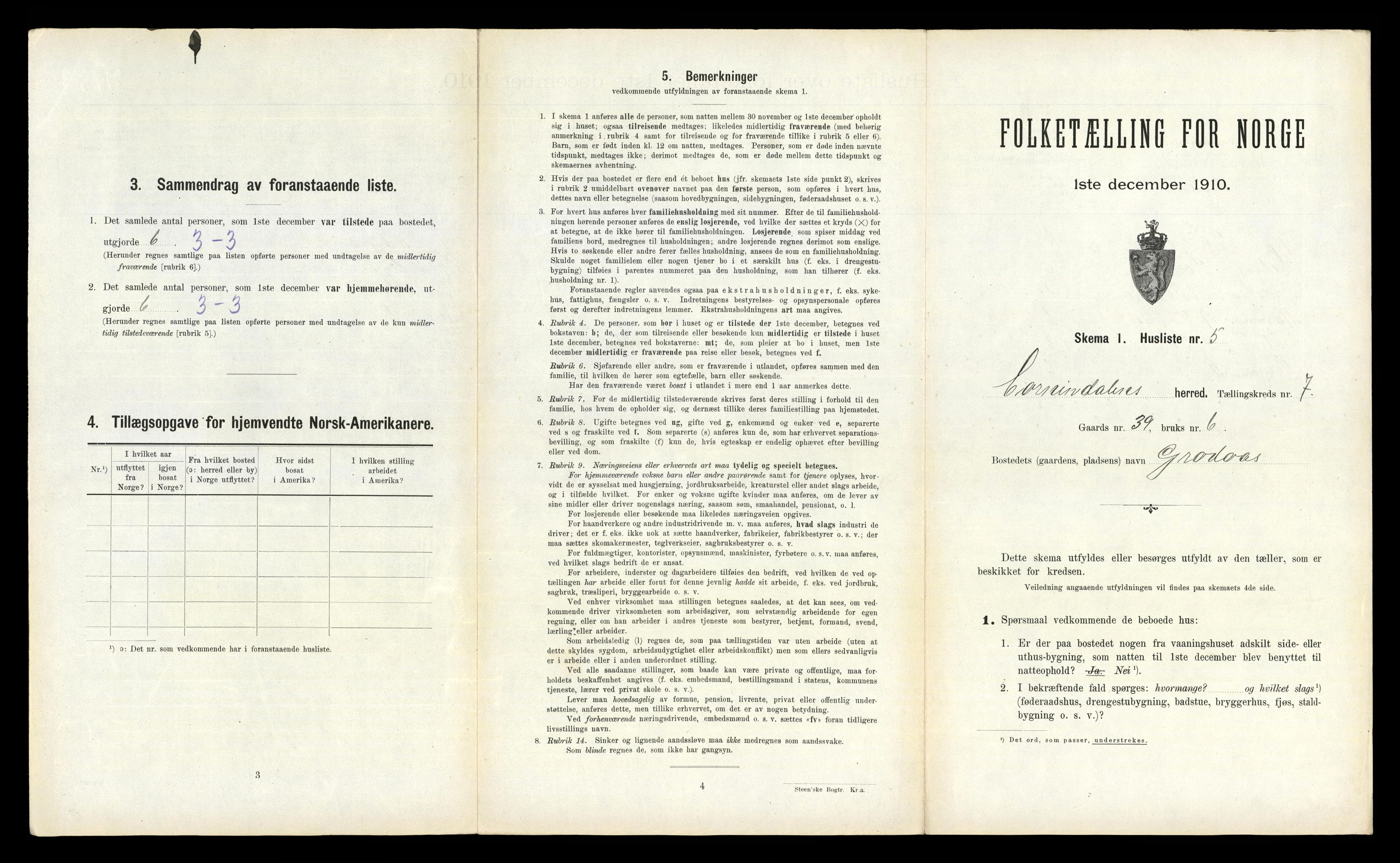 RA, 1910 census for Hornindal, 1910, p. 426