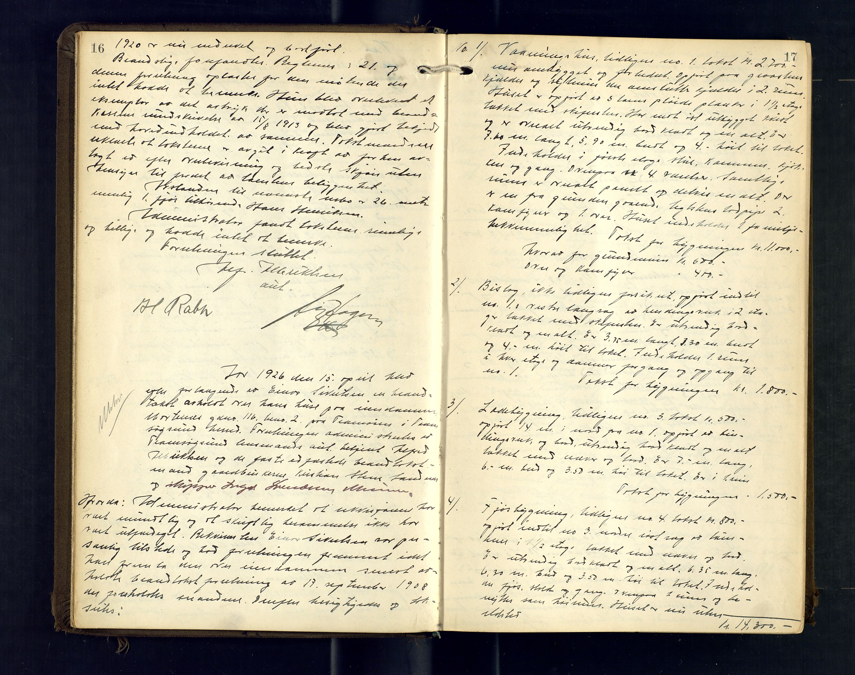 Tromsøysund lensmannskontor, AV/SATØ-SATØ-12/F/Fs/Fsb/L0748: Branntakstprotokoll. Med register, 1925-1933, p. 16-17