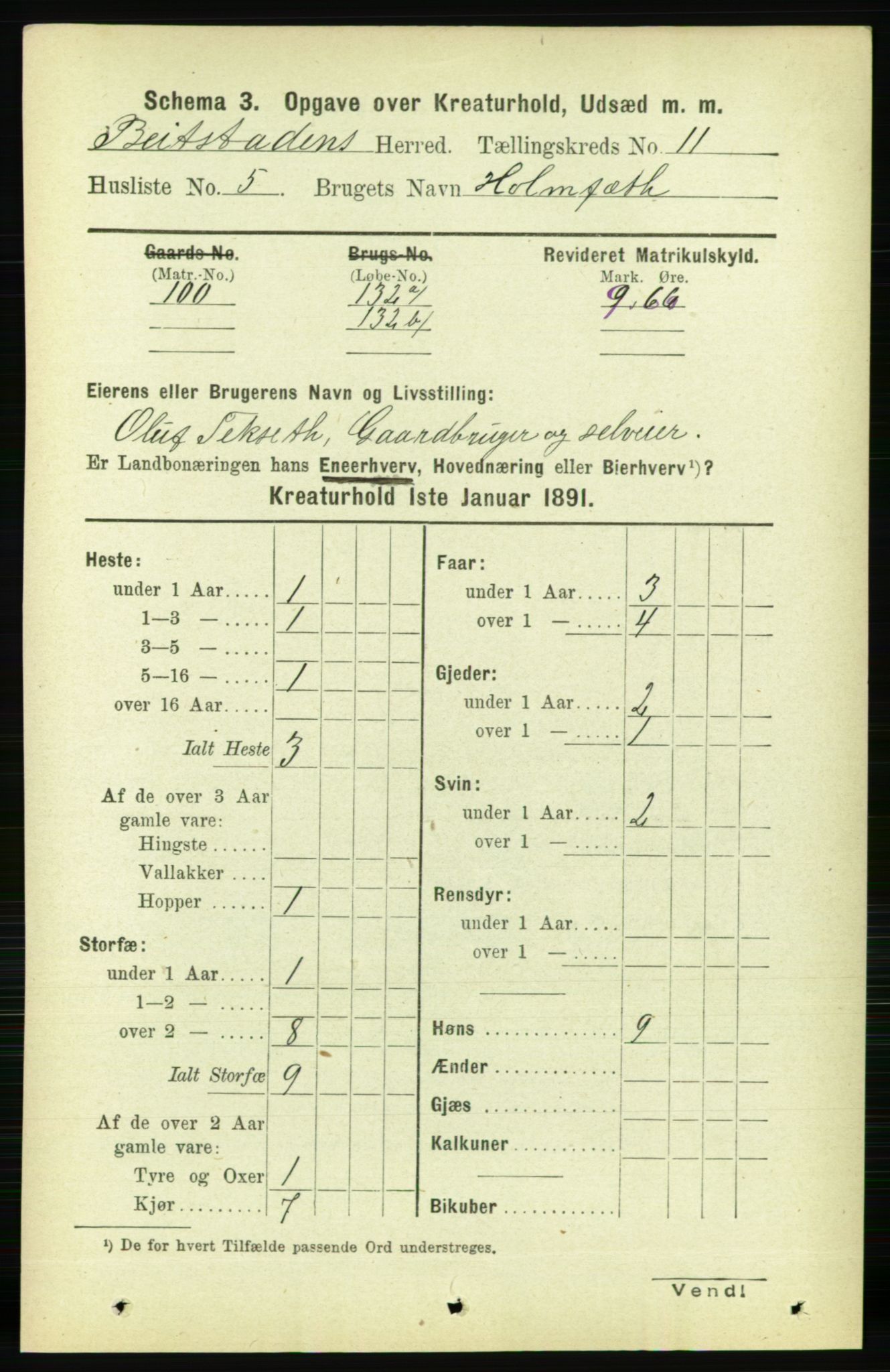 RA, 1891 census for 1727 Beitstad, 1891, p. 6283