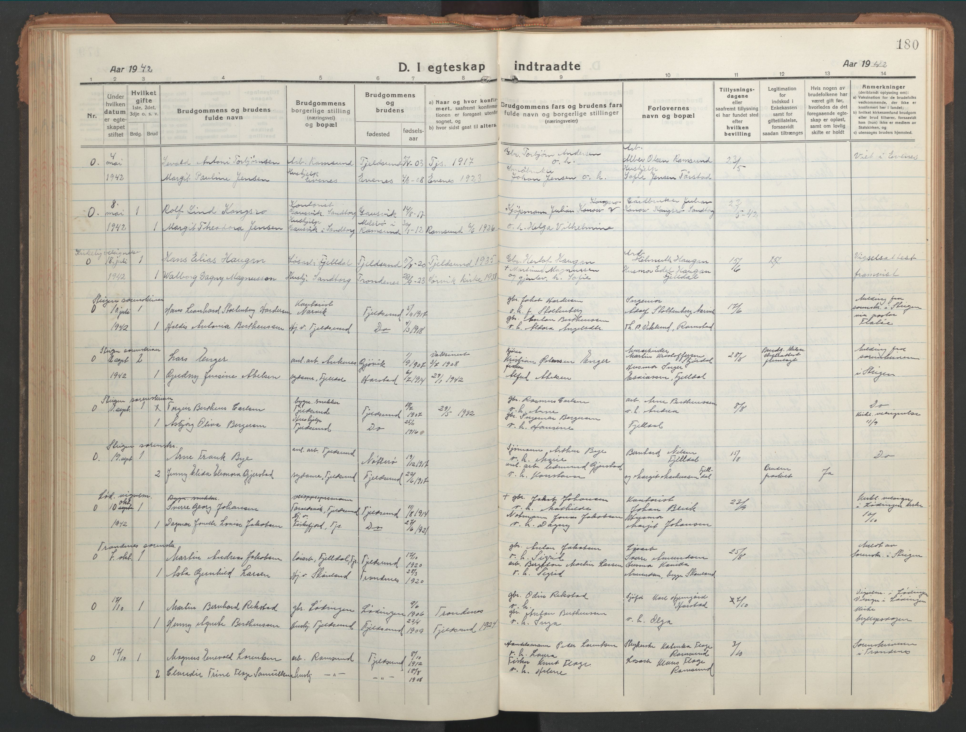 Ministerialprotokoller, klokkerbøker og fødselsregistre - Nordland, SAT/A-1459/865/L0933: Parish register (copy) no. 865C05, 1917-1947, p. 180
