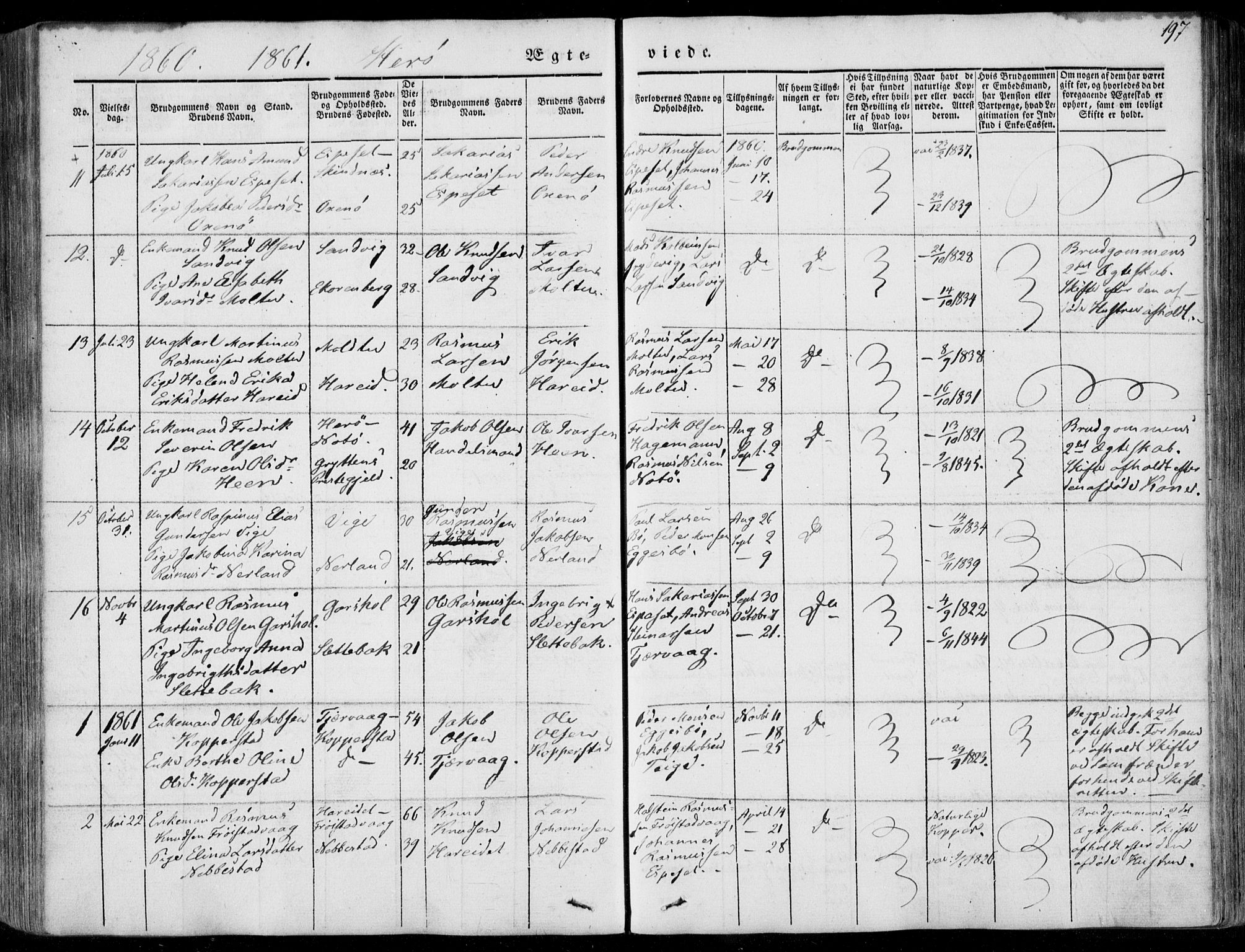 Ministerialprotokoller, klokkerbøker og fødselsregistre - Møre og Romsdal, AV/SAT-A-1454/507/L0070: Parish register (official) no. 507A05, 1842-1873, p. 197