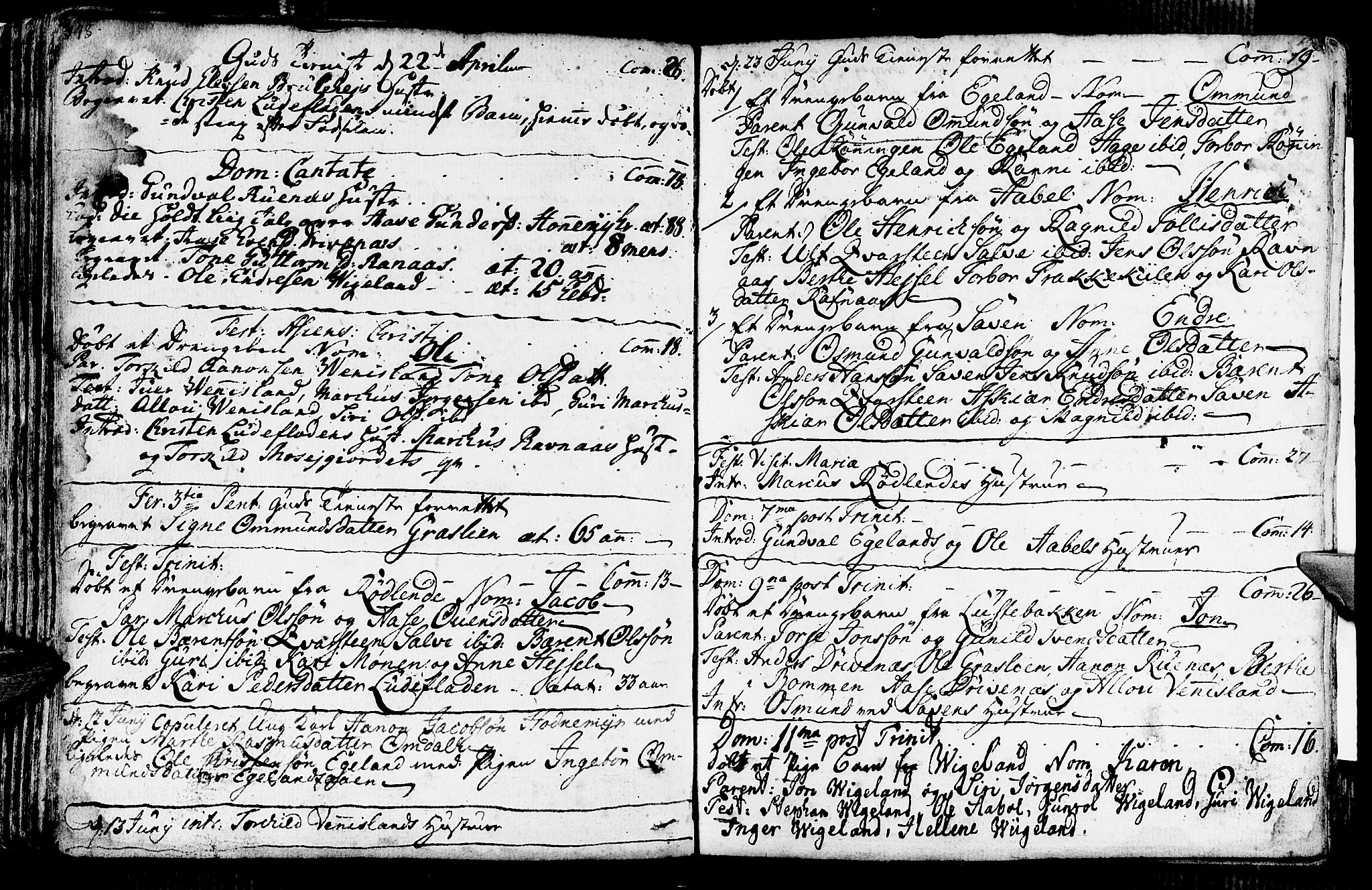 Vennesla sokneprestkontor, AV/SAK-1111-0045/Fa/Fab/L0001: Parish register (official) no. A 1, 1741-1794, p. 148-149