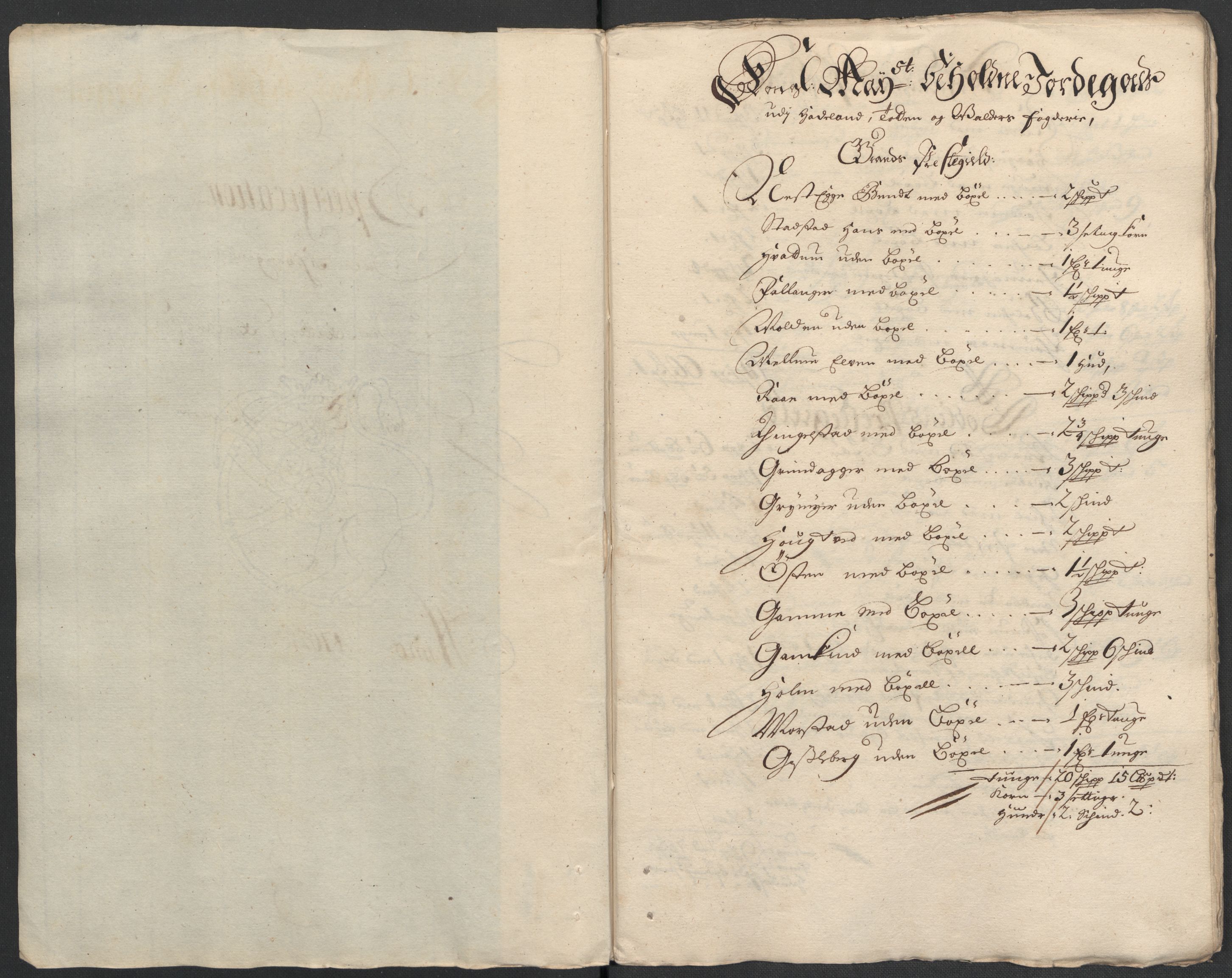 Rentekammeret inntil 1814, Reviderte regnskaper, Fogderegnskap, RA/EA-4092/R18/L1302: Fogderegnskap Hadeland, Toten og Valdres, 1704, p. 424