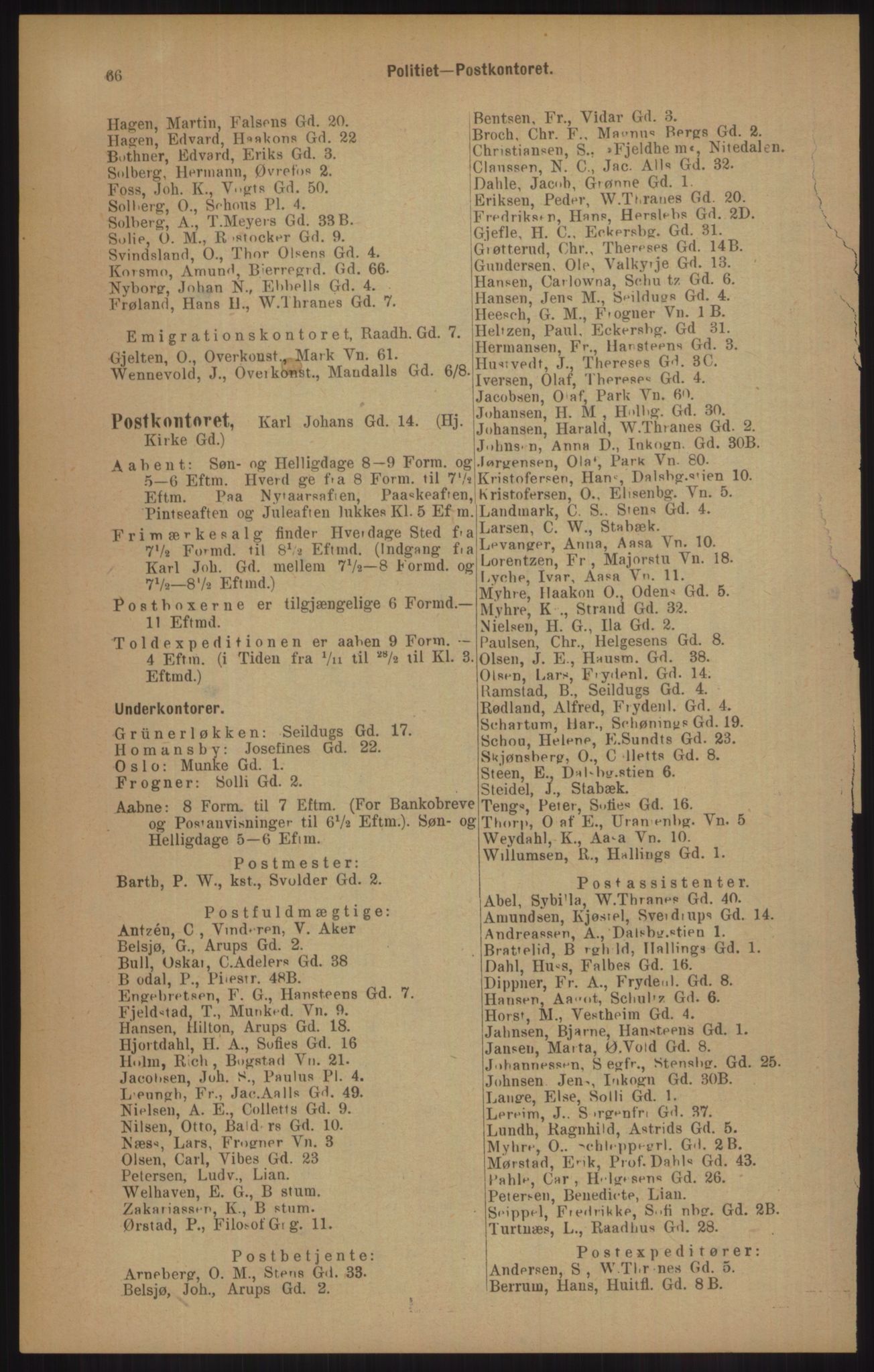 Kristiania/Oslo adressebok, PUBL/-, 1905, p. 66
