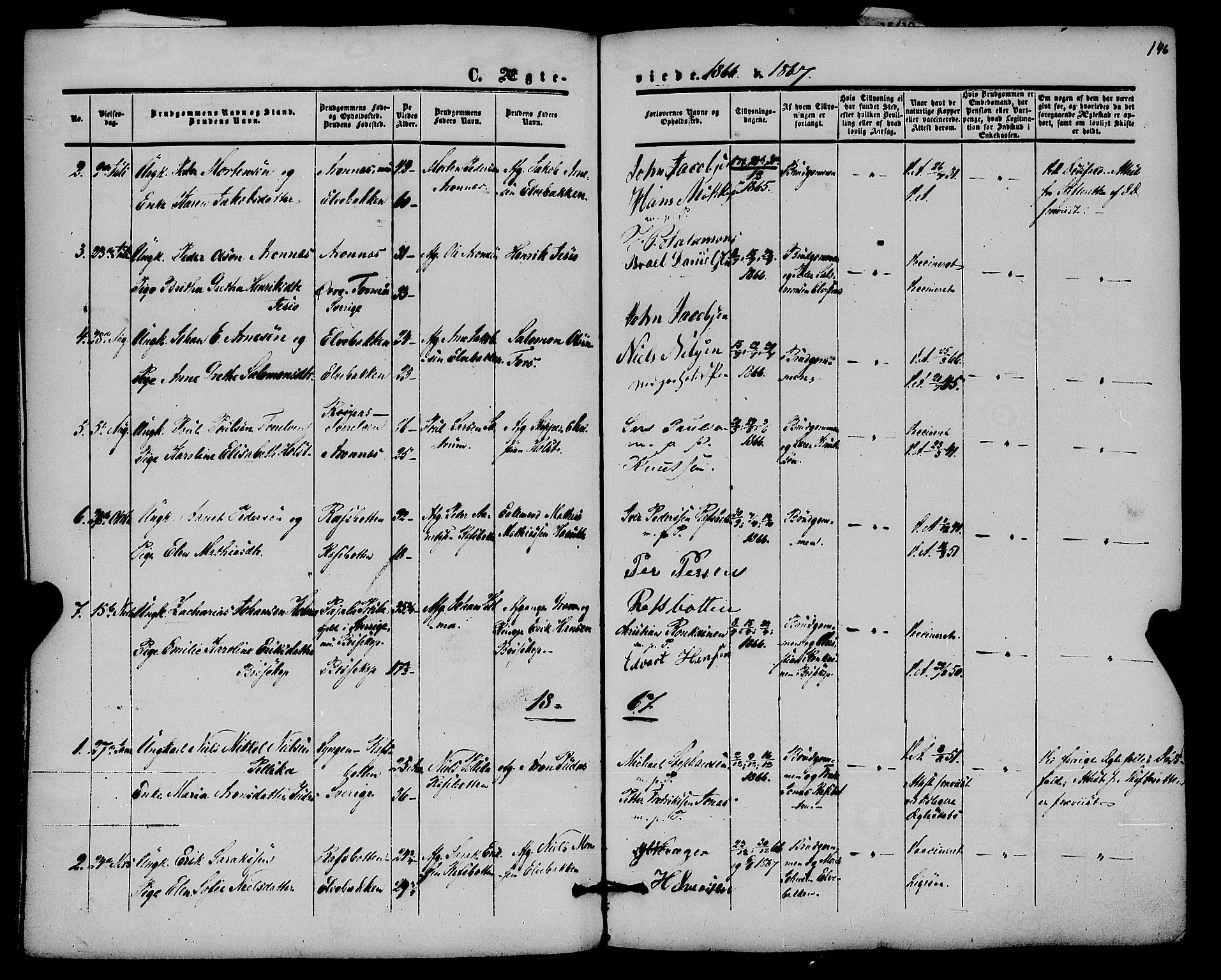 Alta sokneprestkontor, SATØ/S-1338/H/Ha/L0001.kirke: Parish register (official) no. 1, 1858-1878, p. 146
