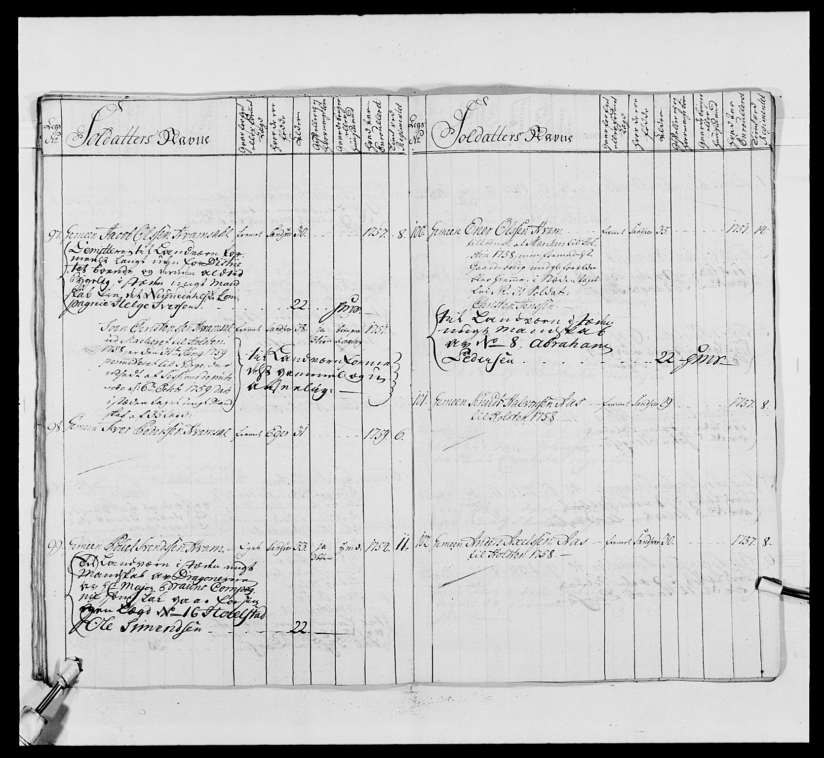 Kommanderende general (KG I) med Det norske krigsdirektorium, AV/RA-EA-5419/E/Ea/L0488: 1. Akershusiske regiment, 1765, p. 564