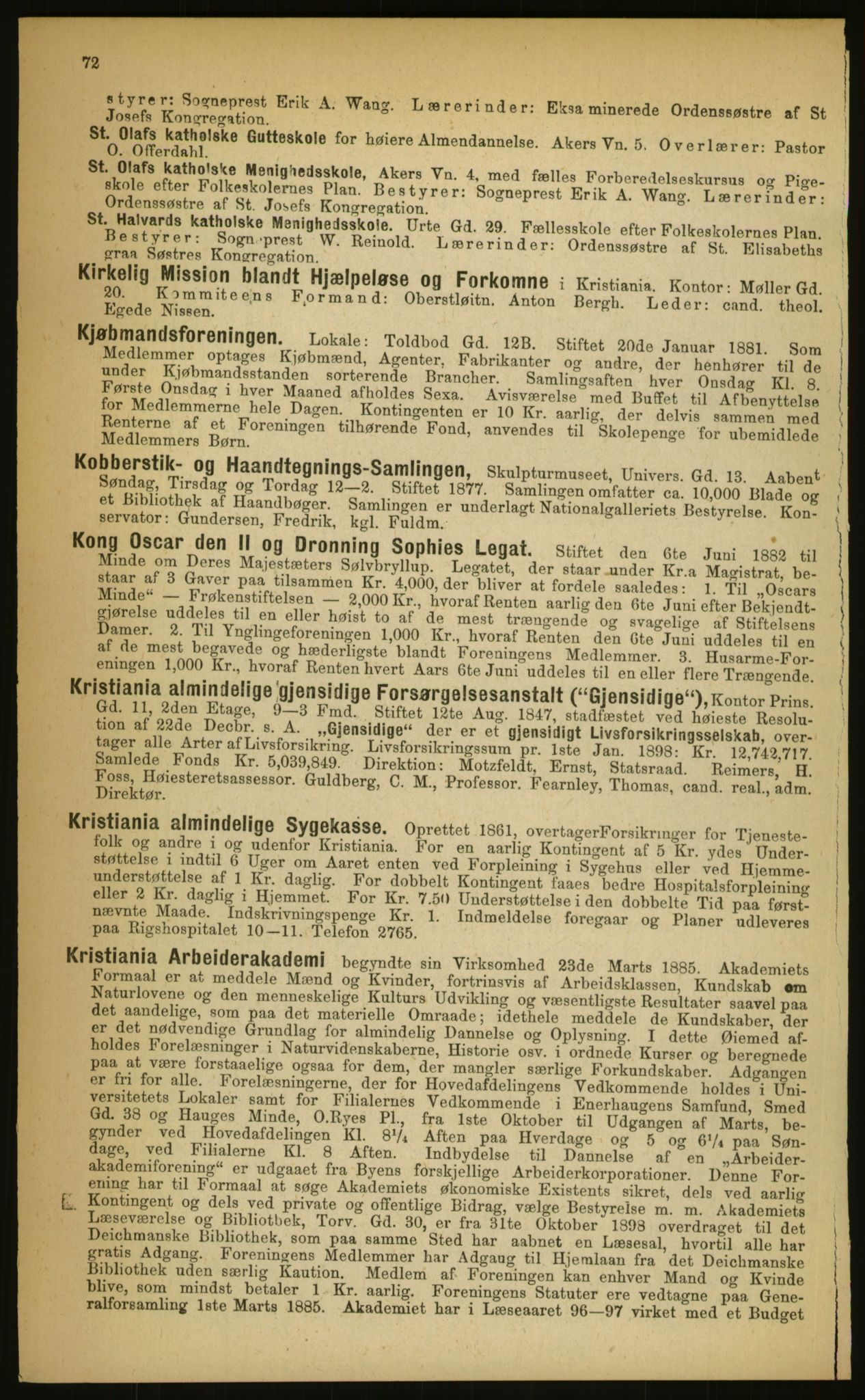 Kristiania/Oslo adressebok, PUBL/-, 1899, p. 72