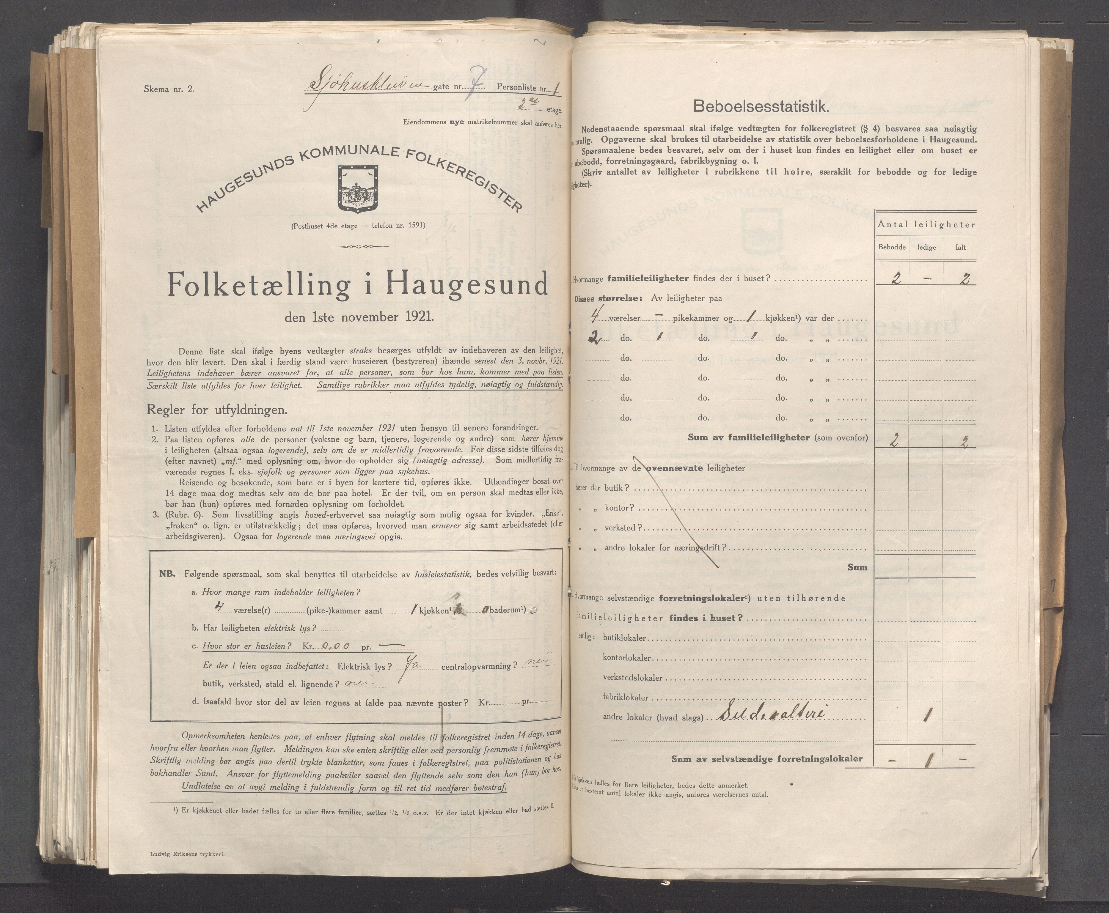 IKAR, Local census 1.11.1921 for Haugesund, 1921, p. 6562