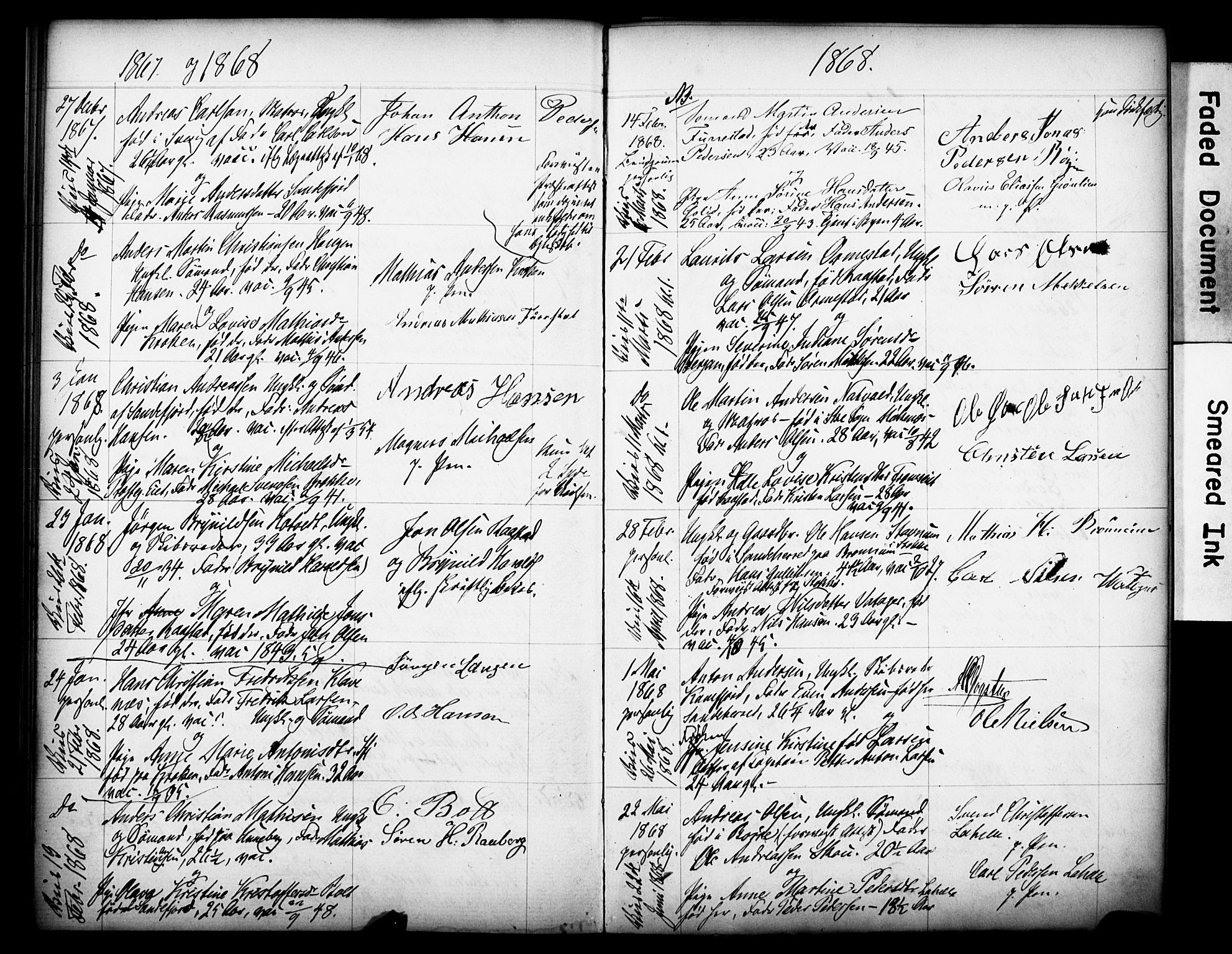 Sandar kirkebøker, AV/SAKO-A-243/H/Ha/L0001: Banns register no. 1, 1859-1880