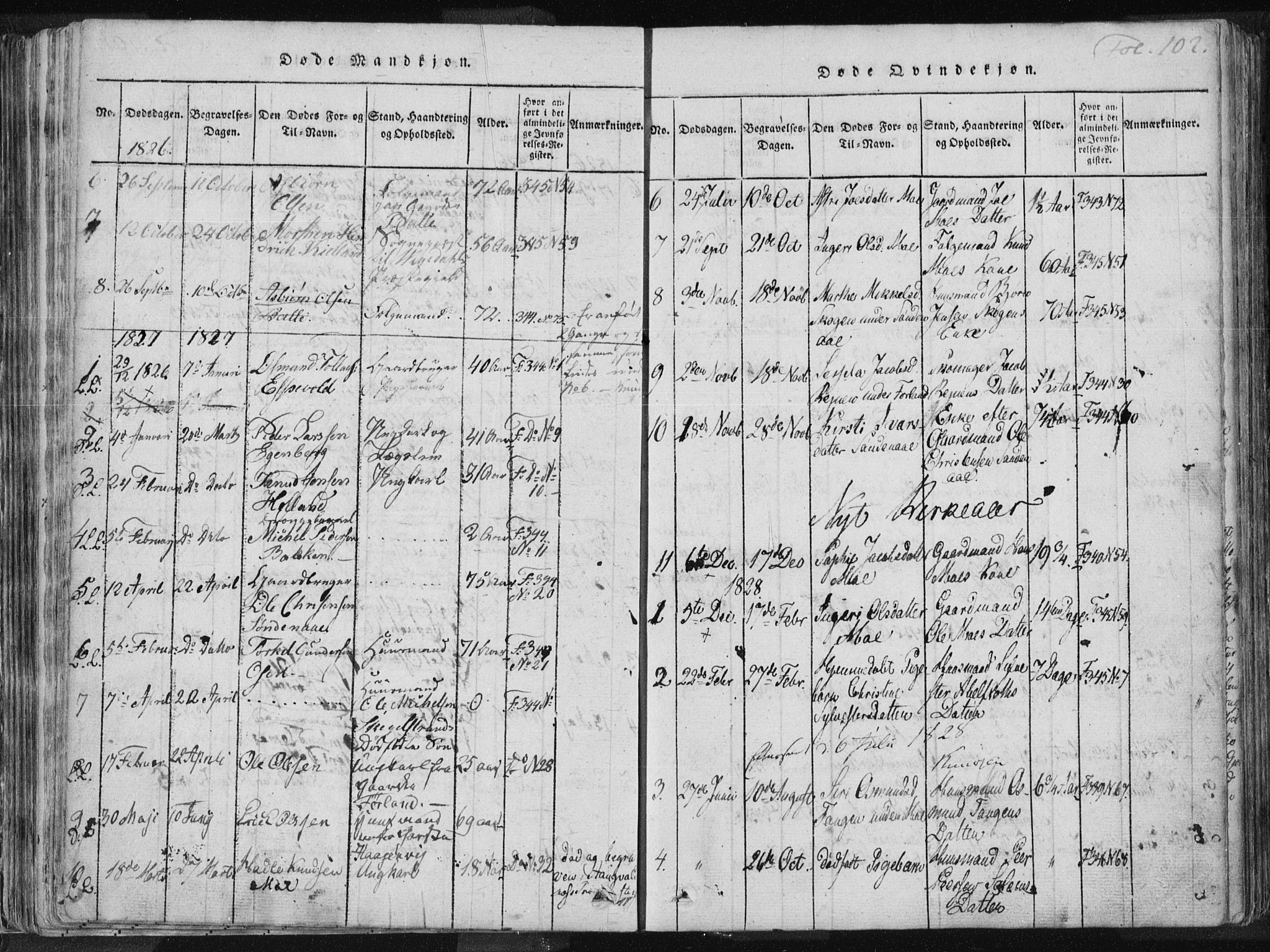 Vikedal sokneprestkontor, AV/SAST-A-101840/01/IV: Parish register (official) no. A 3, 1817-1850, p. 102