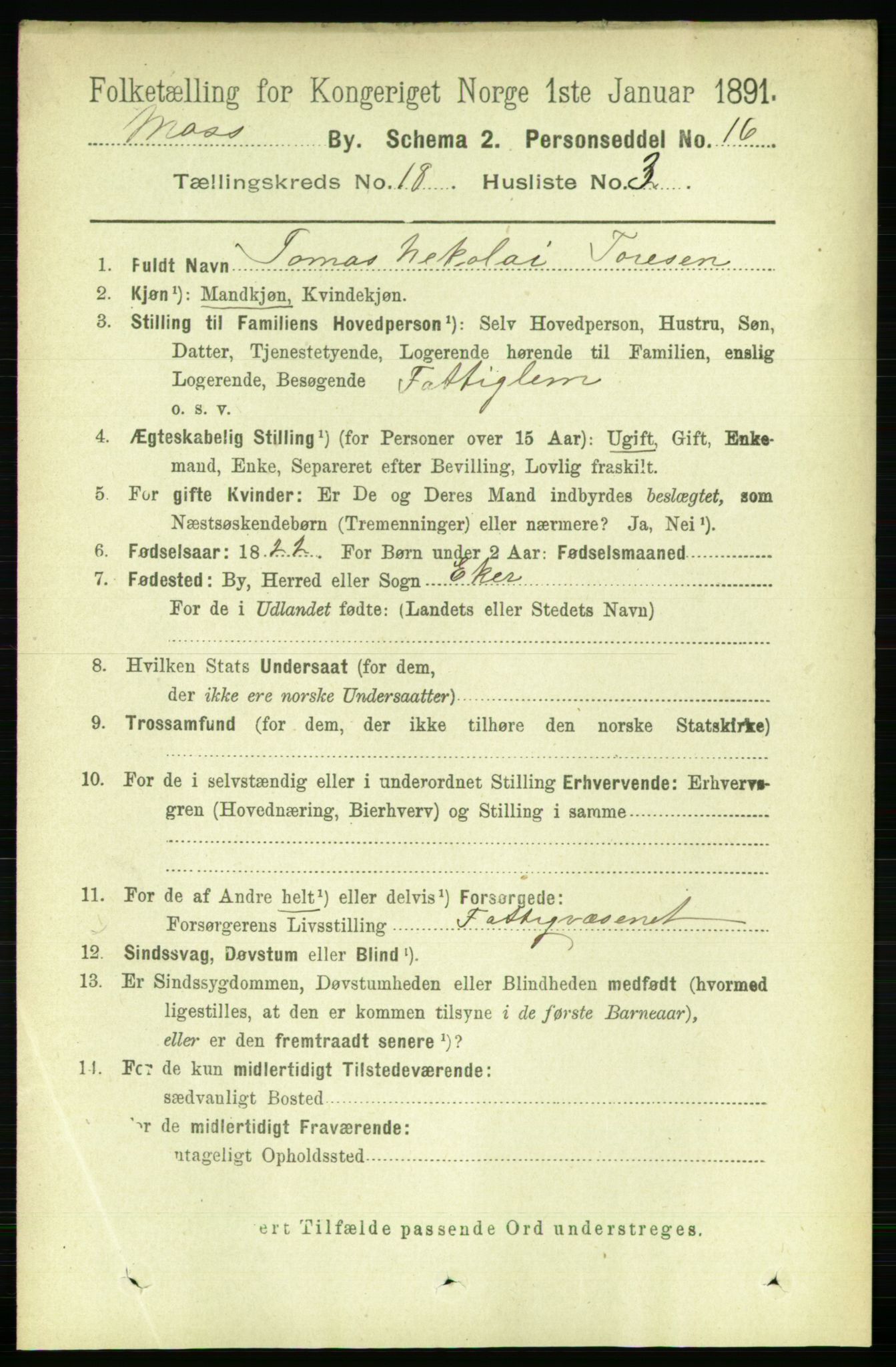 RA, 1891 census for 0104 Moss, 1891, p. 8214