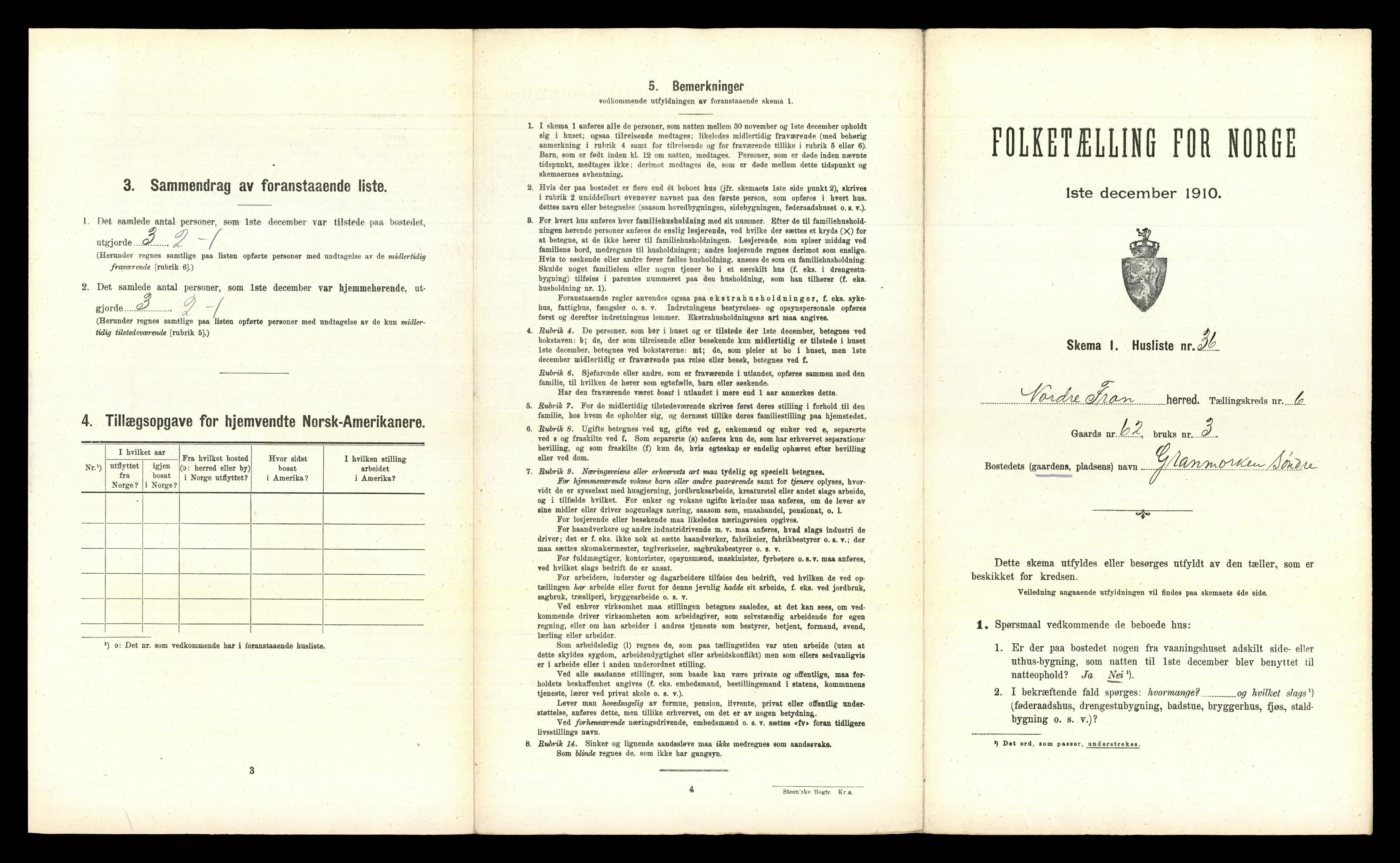 RA, 1910 census for Nord-Fron, 1910, p. 772