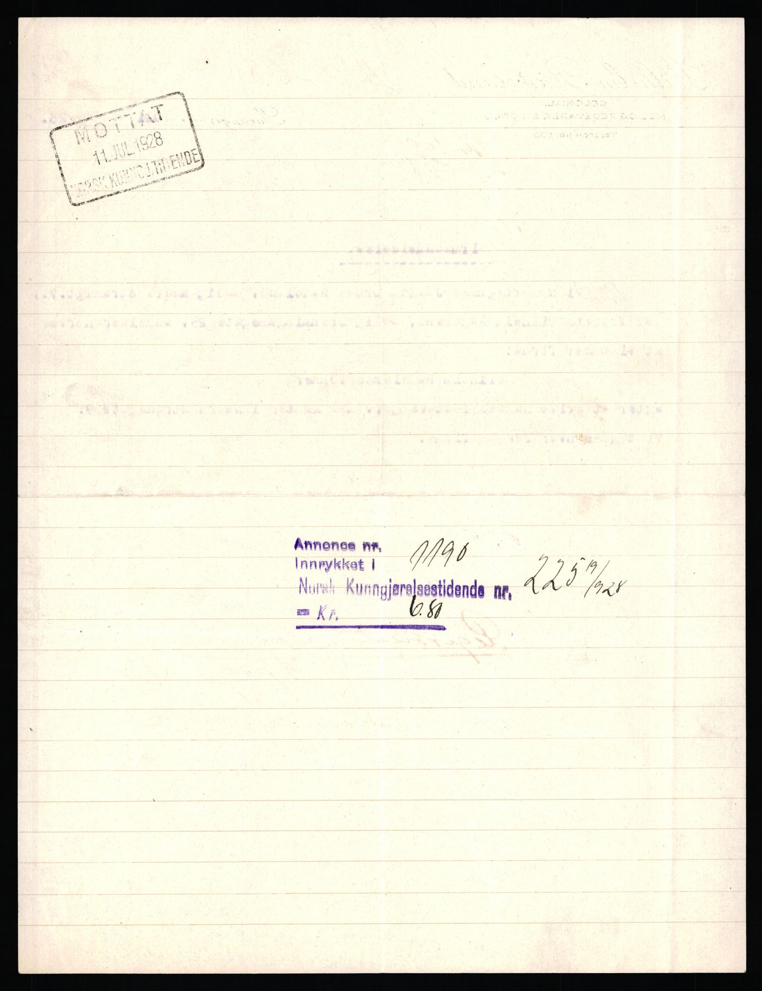 Stavanger byfogd, AV/SAST-A-101408/002/J/Jd/Jde/L0004: Registreringsmeldinger og bilag. Enkeltmannsforetak, 1001-1350, 1891-1990, p. 369