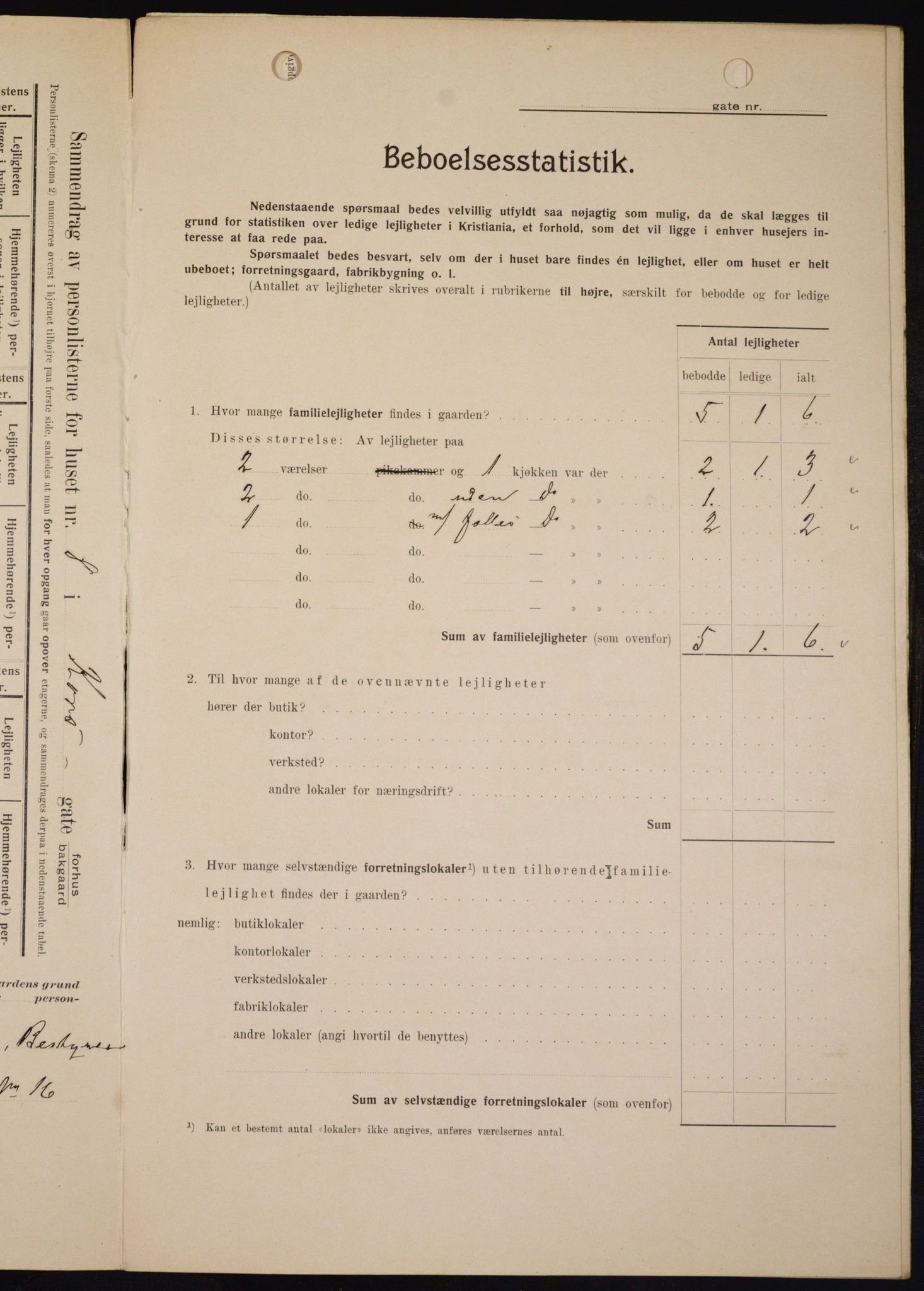 OBA, Municipal Census 1909 for Kristiania, 1909, p. 49051