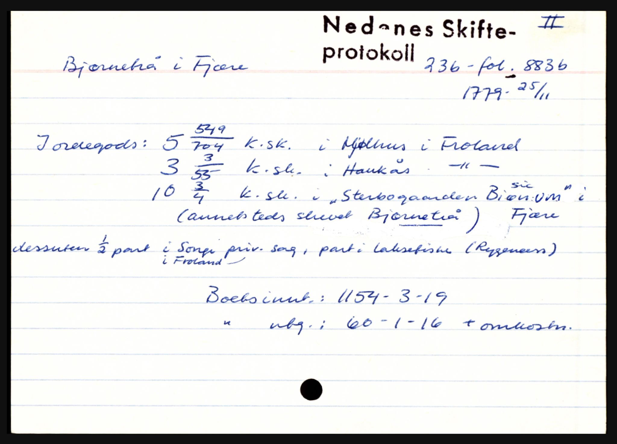 Nedenes sorenskriveri før 1824, AV/SAK-1221-0007/H, p. 2971