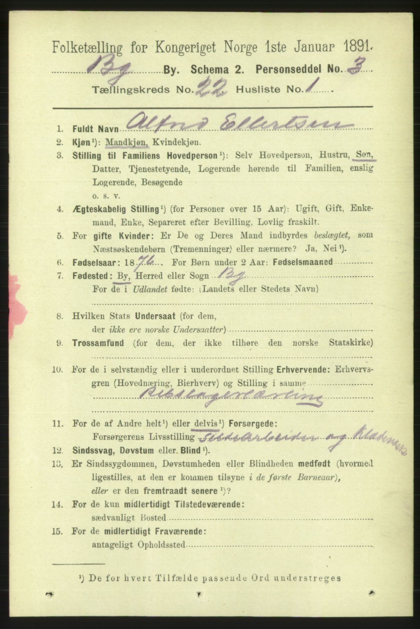 RA, 1891 Census for 1301 Bergen, 1891, p. 30024