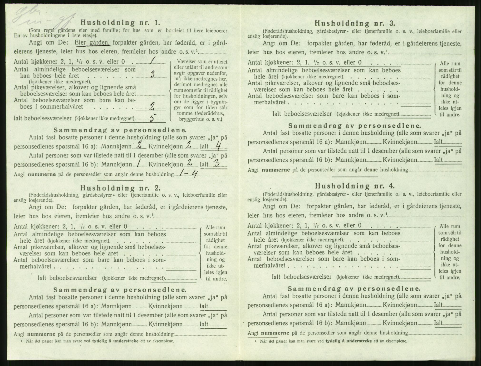 SAT, 1920 census for Hjørundfjord, 1920, p. 168