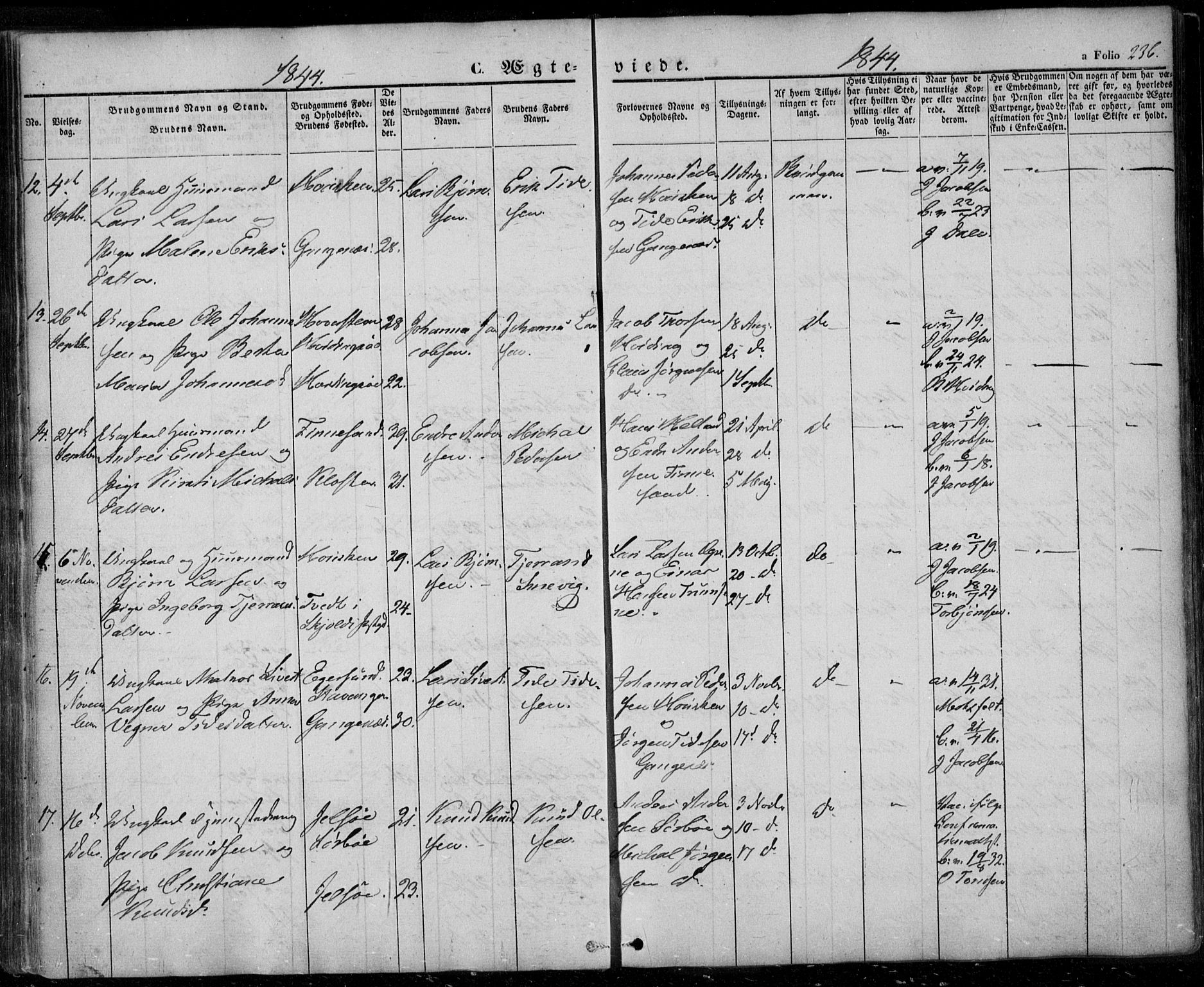 Rennesøy sokneprestkontor, AV/SAST-A -101827/H/Ha/Haa/L0005: Parish register (official) no. A 5, 1838-1859, p. 236