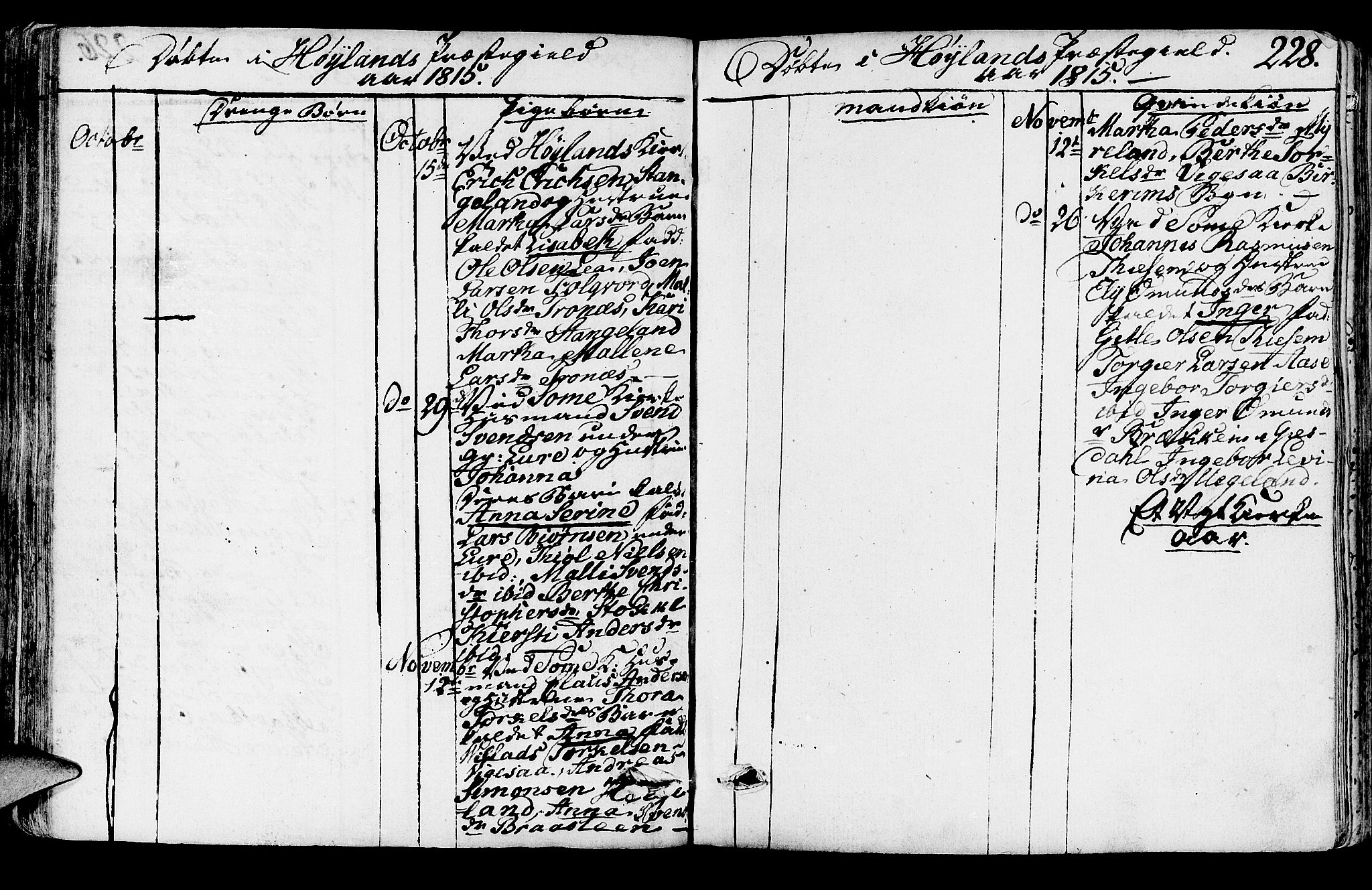 Høyland sokneprestkontor, SAST/A-101799/001/30BA/L0005: Parish register (official) no. A 5, 1804-1815, p. 228