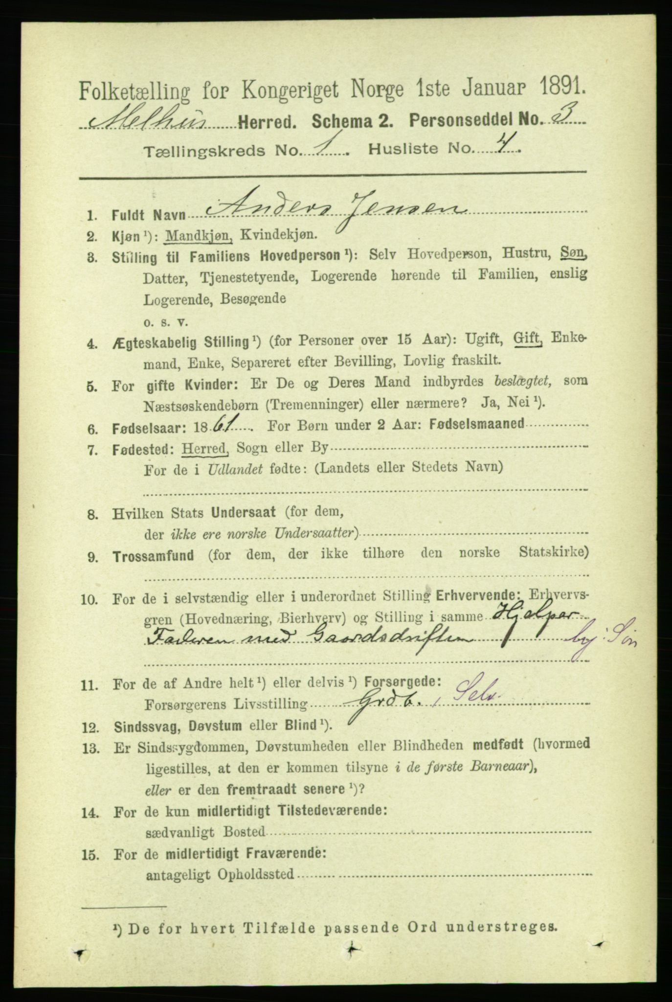 RA, 1891 census for 1653 Melhus, 1891, p. 131