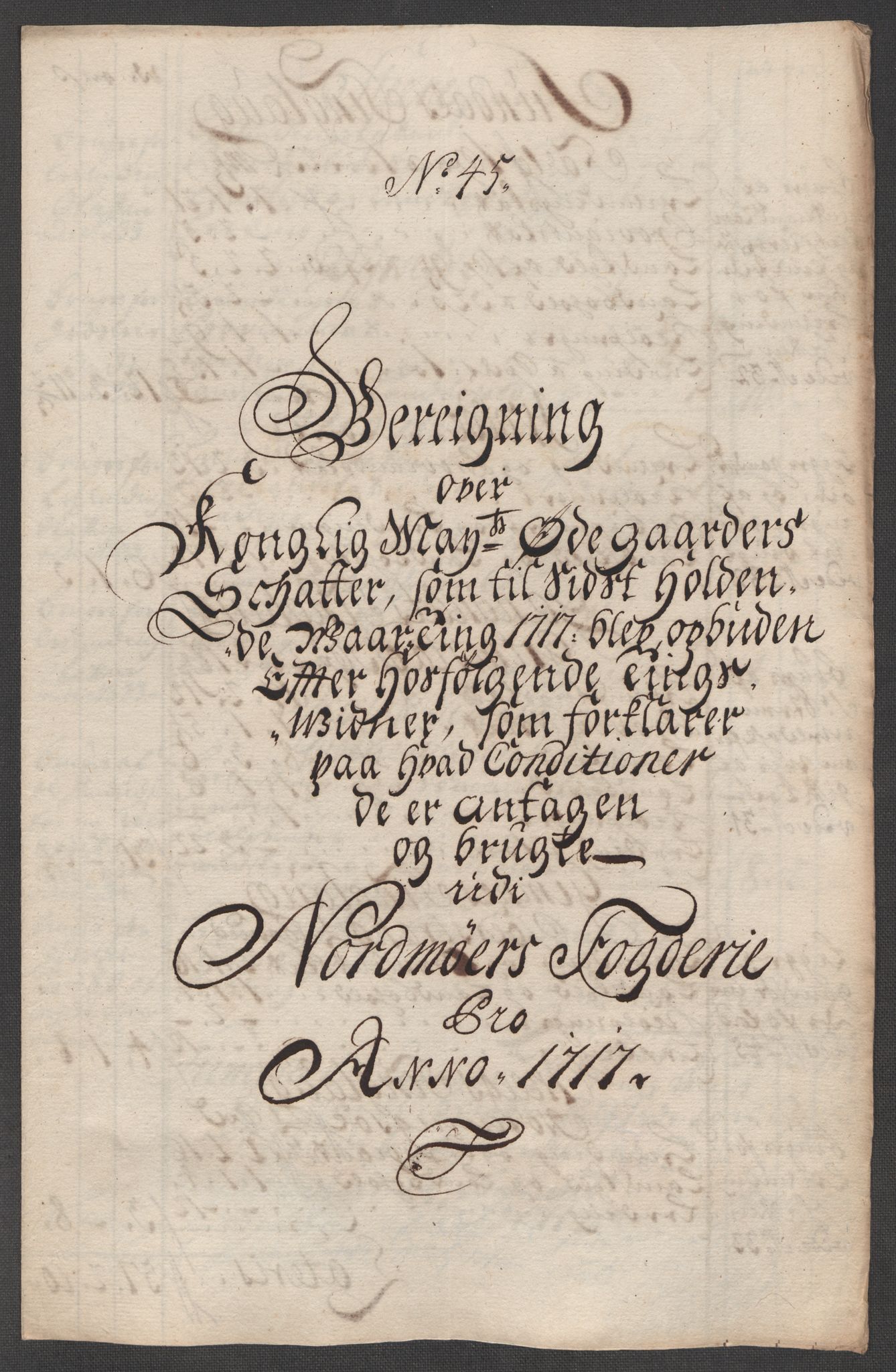 Rentekammeret inntil 1814, Reviderte regnskaper, Fogderegnskap, AV/RA-EA-4092/R56/L3750: Fogderegnskap Nordmøre, 1717, p. 260