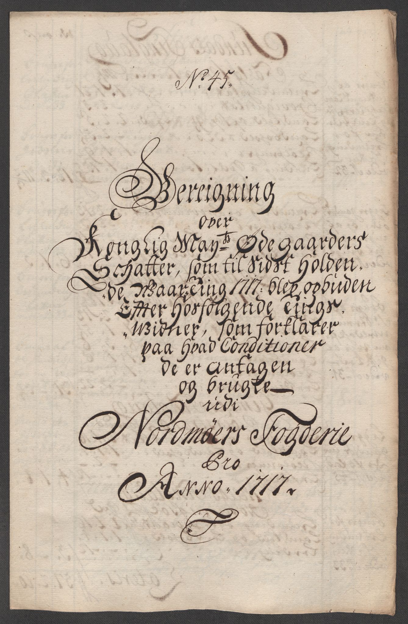 Rentekammeret inntil 1814, Reviderte regnskaper, Fogderegnskap, RA/EA-4092/R56/L3750: Fogderegnskap Nordmøre, 1717, p. 260