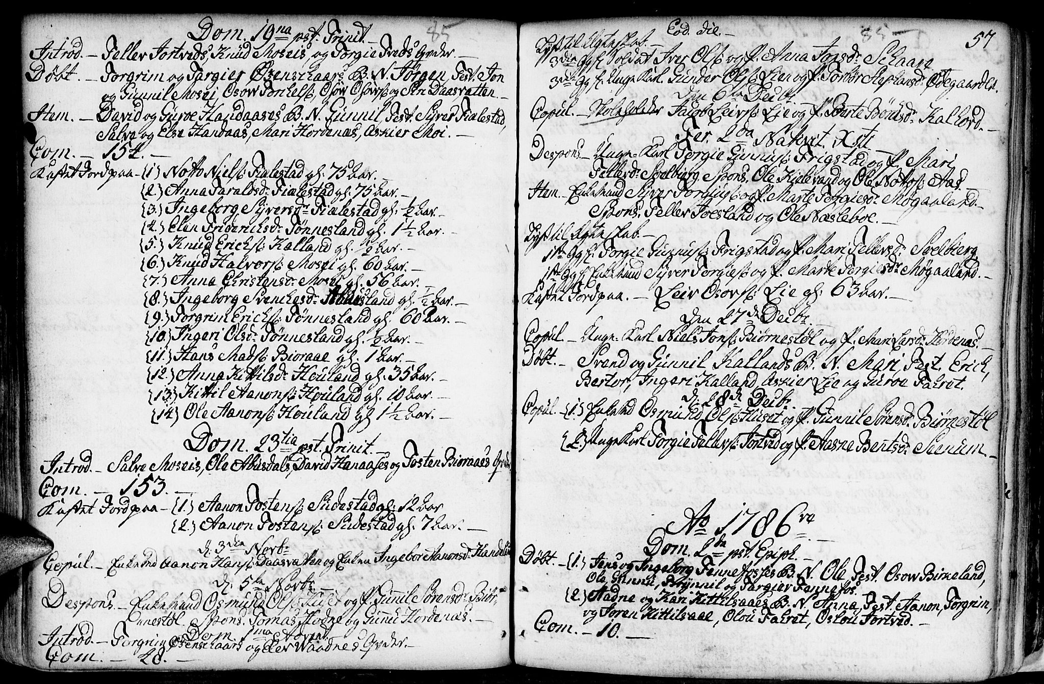 Evje sokneprestkontor, AV/SAK-1111-0008/F/Fa/Fab/L0002: Parish register (official) no. A 2, 1765-1816, p. 57