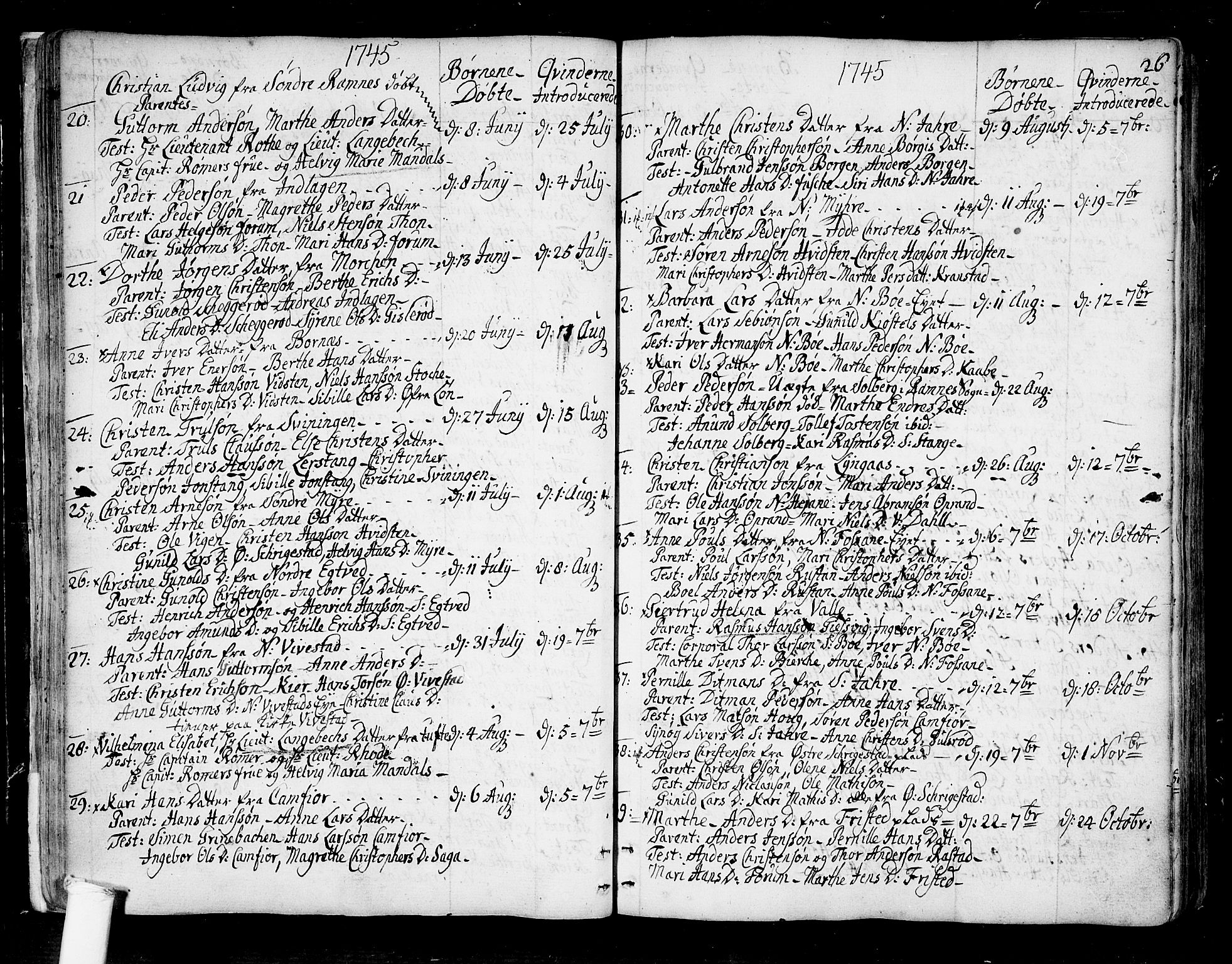 Ramnes kirkebøker, AV/SAKO-A-314/F/Fa/L0001: Parish register (official) no. I 1, 1732-1774, p. 26