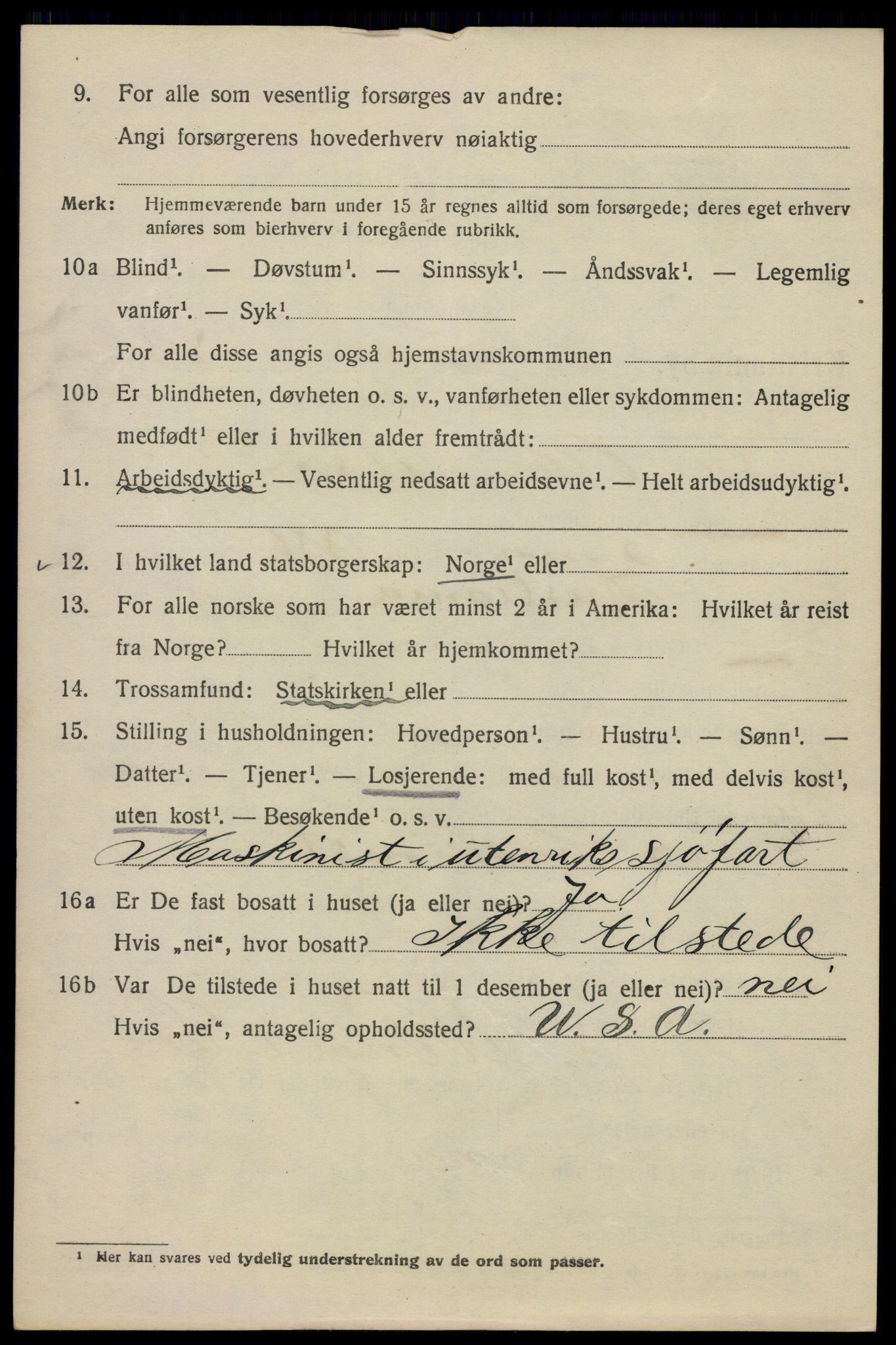 SAO, 1920 census for Kristiania, 1920, p. 284296