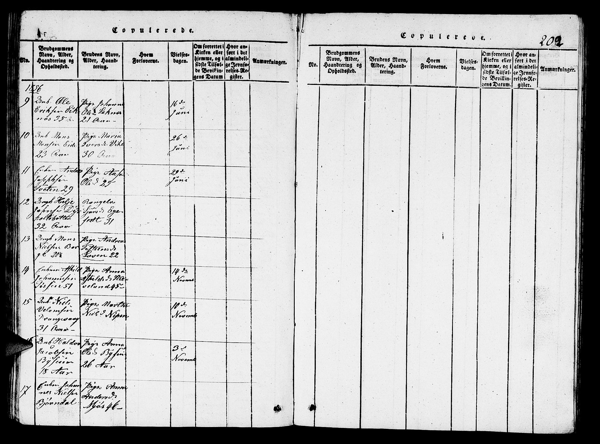 Hosanger sokneprestembete, AV/SAB-A-75801/H/Hab: Parish register (copy) no. A 1 /1, 1816-1856, p. 202