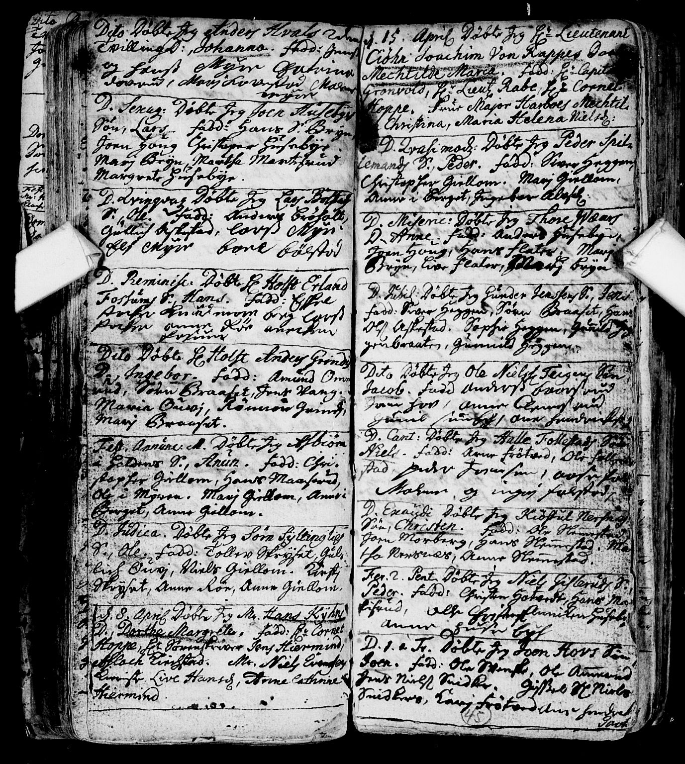 Røyken kirkebøker, SAKO/A-241/F/Fa/L0001: Parish register (official) no. 1, 1701-1730, p. 45