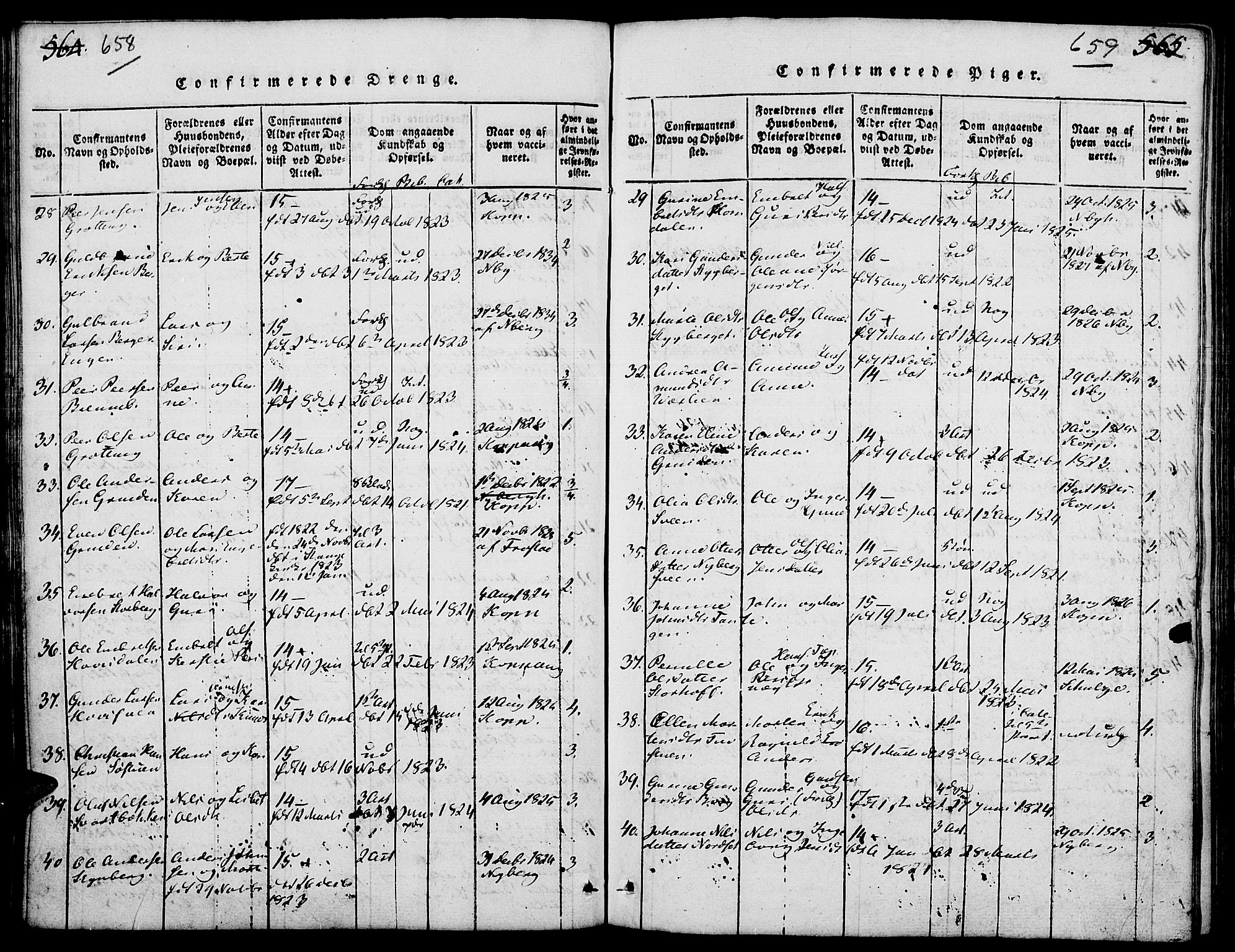 Elverum prestekontor, AV/SAH-PREST-044/H/Ha/Hab/L0001: Parish register (copy) no. 1, 1815-1829, p. 658-659