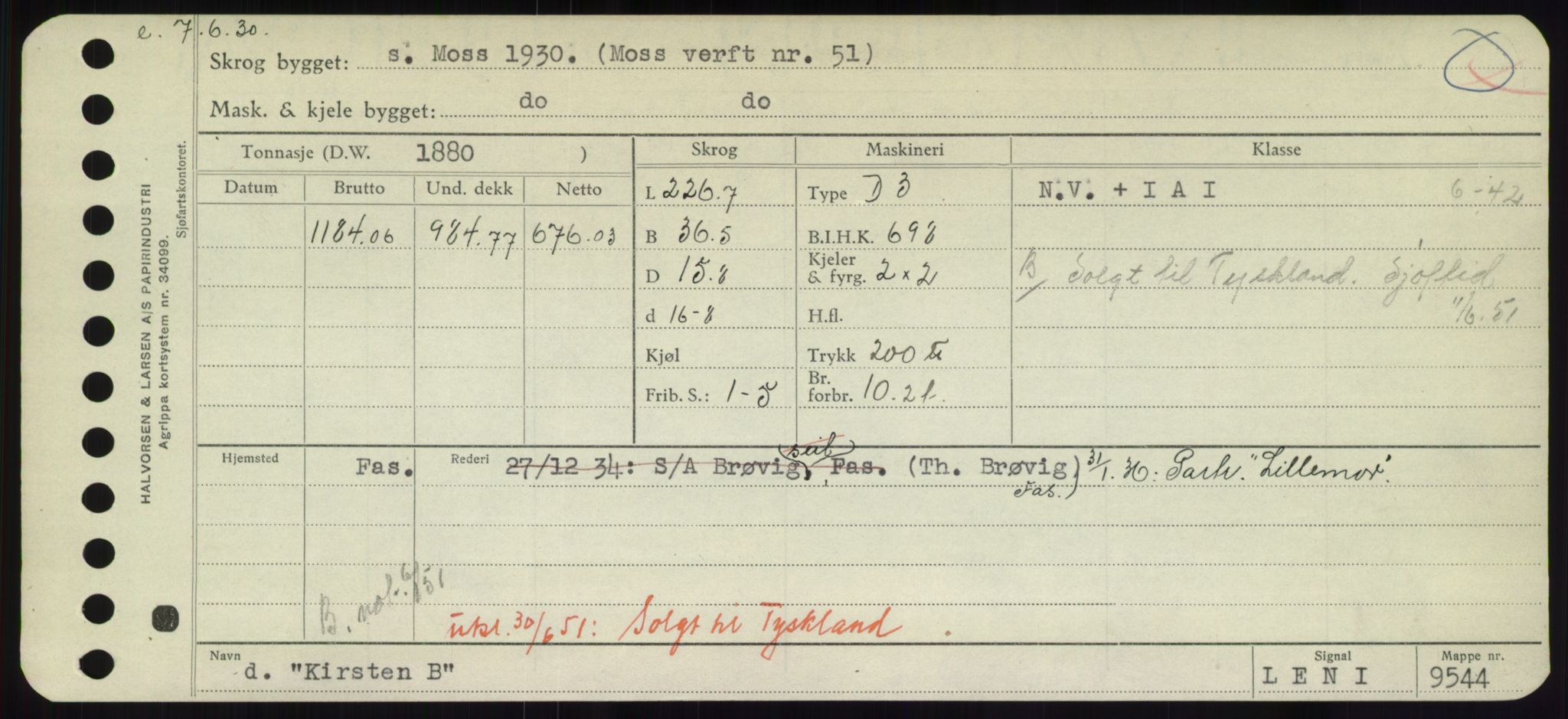 Sjøfartsdirektoratet med forløpere, Skipsmålingen, AV/RA-S-1627/H/Hd/L0020: Fartøy, K-Kon, p. 287