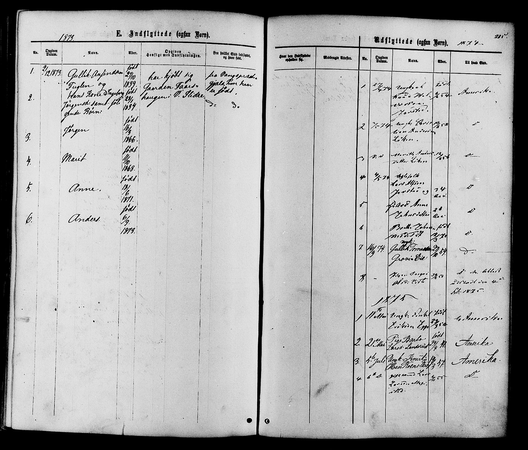 Vestre Slidre prestekontor, SAH/PREST-136/H/Ha/Haa/L0003: Parish register (official) no. 3, 1865-1880, p. 285