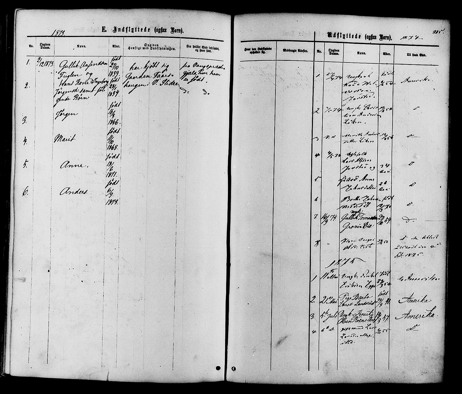 Vestre Slidre prestekontor, AV/SAH-PREST-136/H/Ha/Haa/L0003: Parish register (official) no. 3, 1865-1880, p. 285