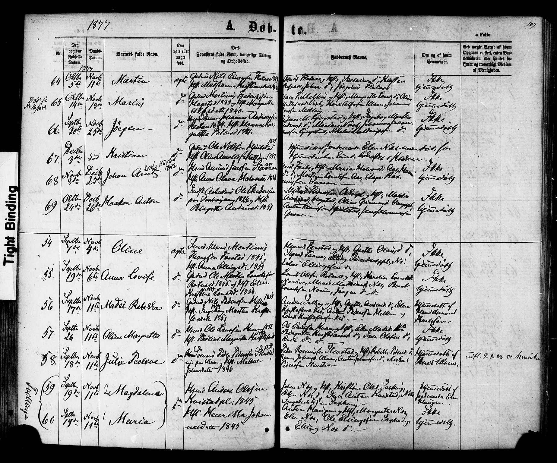 Ministerialprotokoller, klokkerbøker og fødselsregistre - Nord-Trøndelag, SAT/A-1458/730/L0284: Parish register (official) no. 730A09, 1866-1878, p. 107