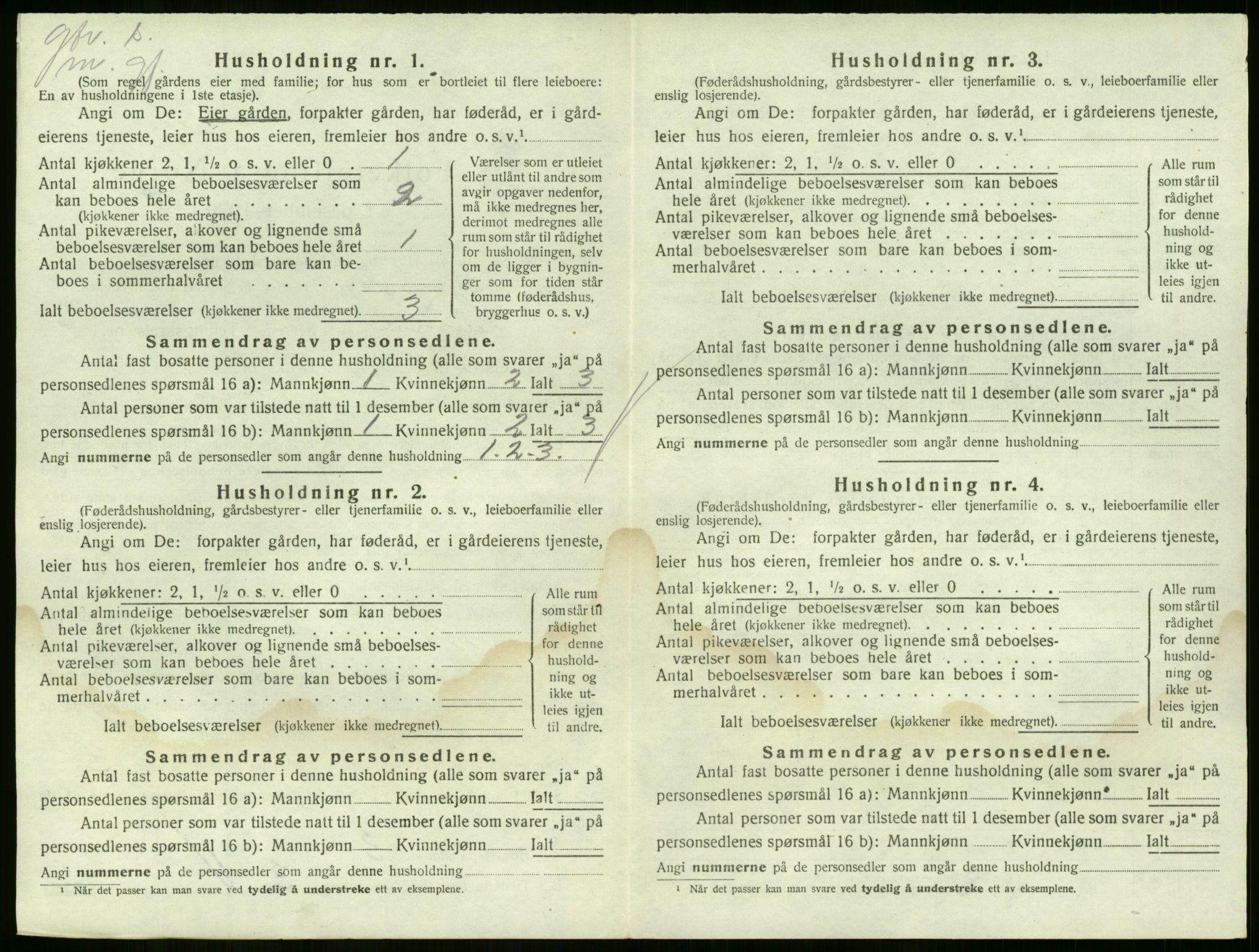 SAKO, 1920 census for Sande, 1920, p. 1226