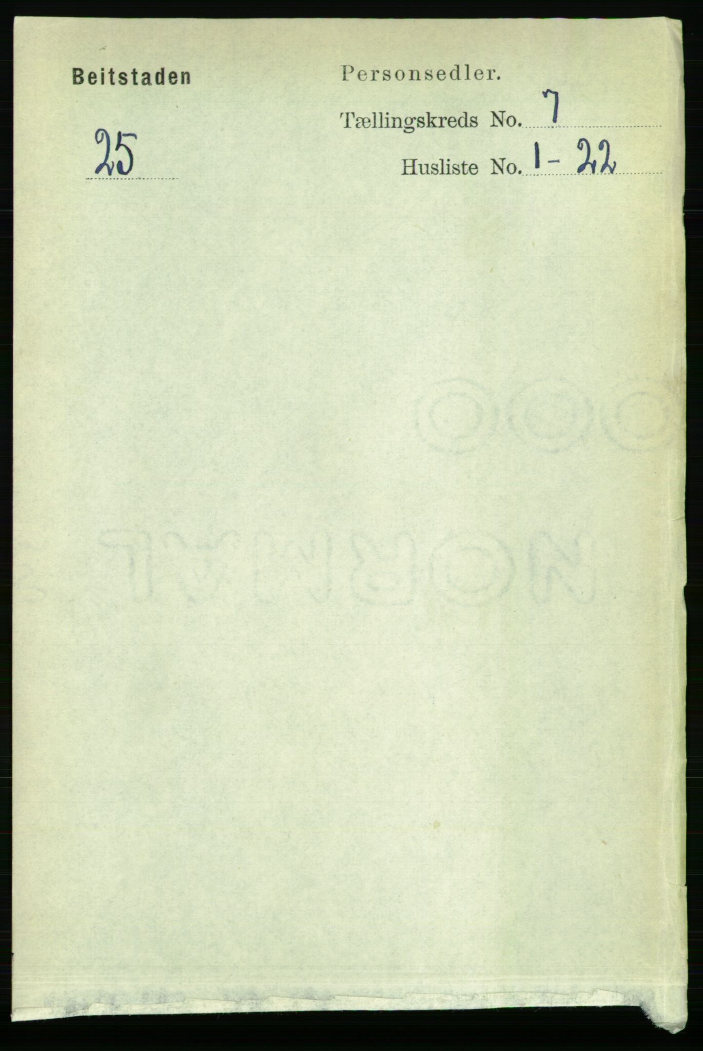 RA, 1891 census for 1727 Beitstad, 1891, p. 1743