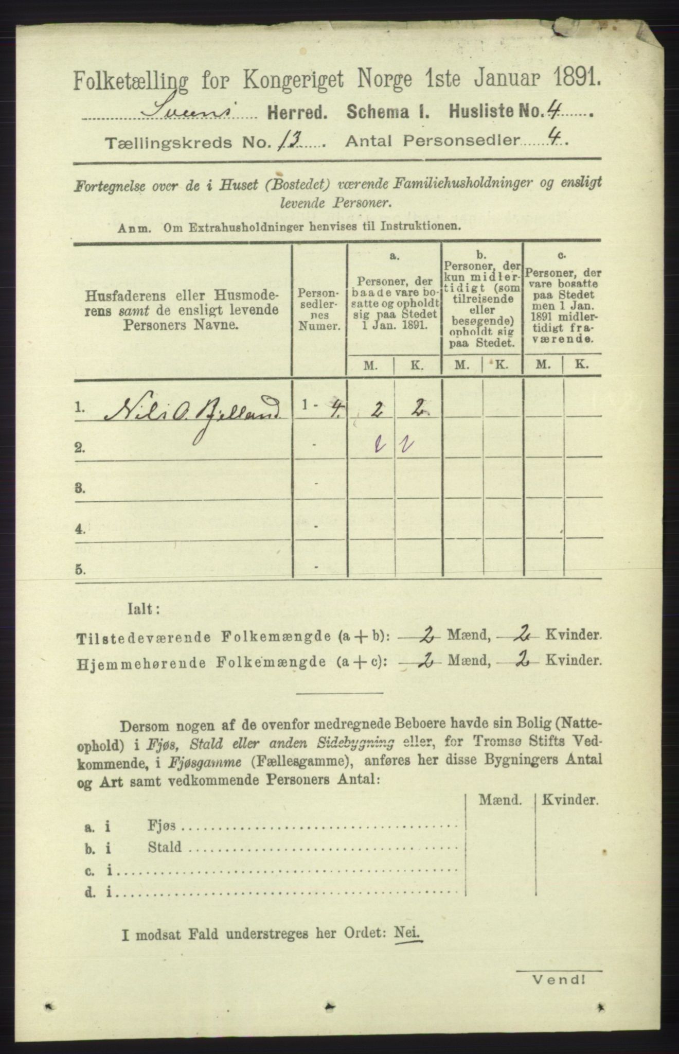 RA, 1891 census for 1216 Sveio, 1891, p. 3621