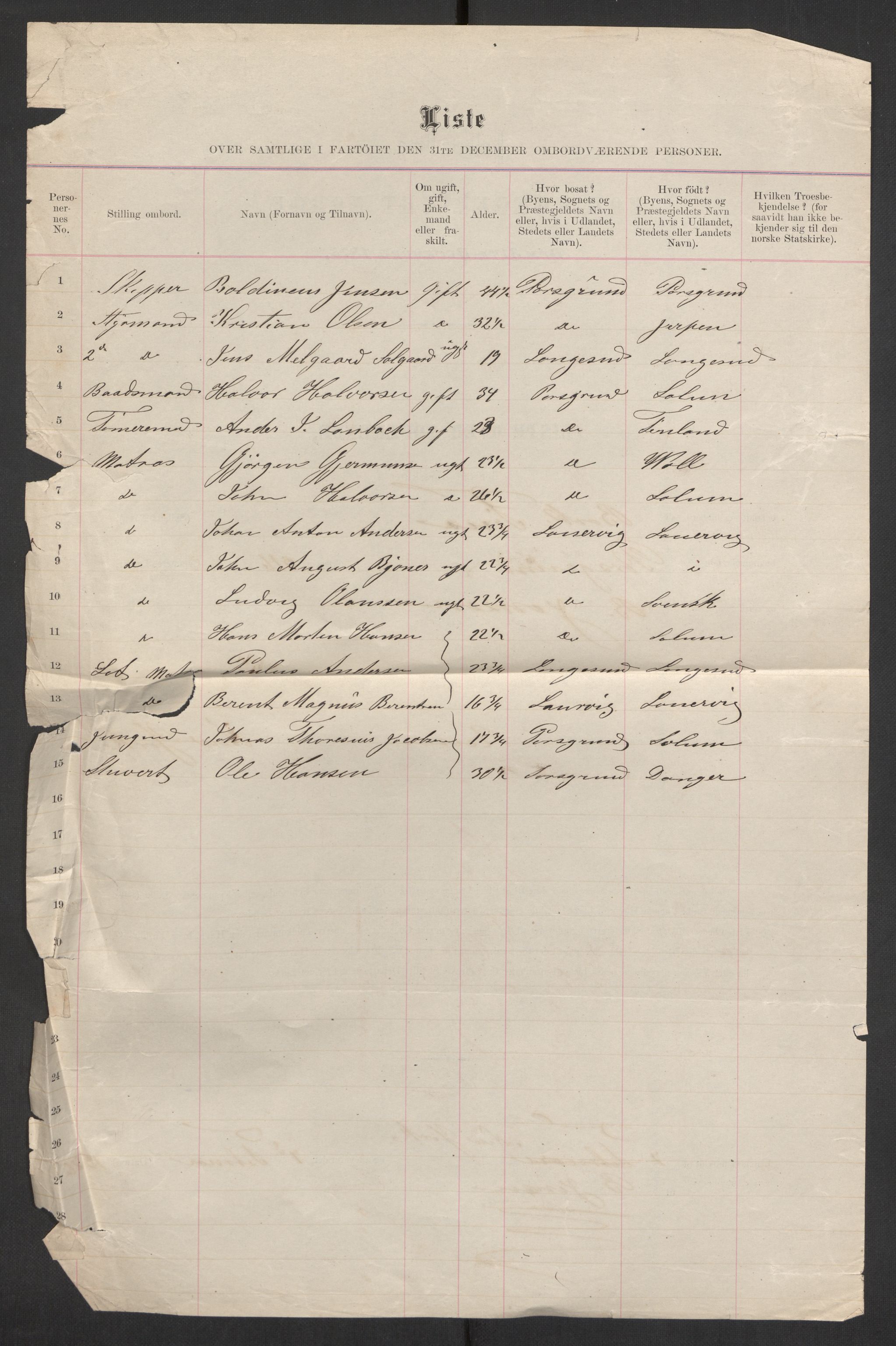 RA, 1875 census, lists of crew on ships: Ships in ports abroad, 1875, p. 804