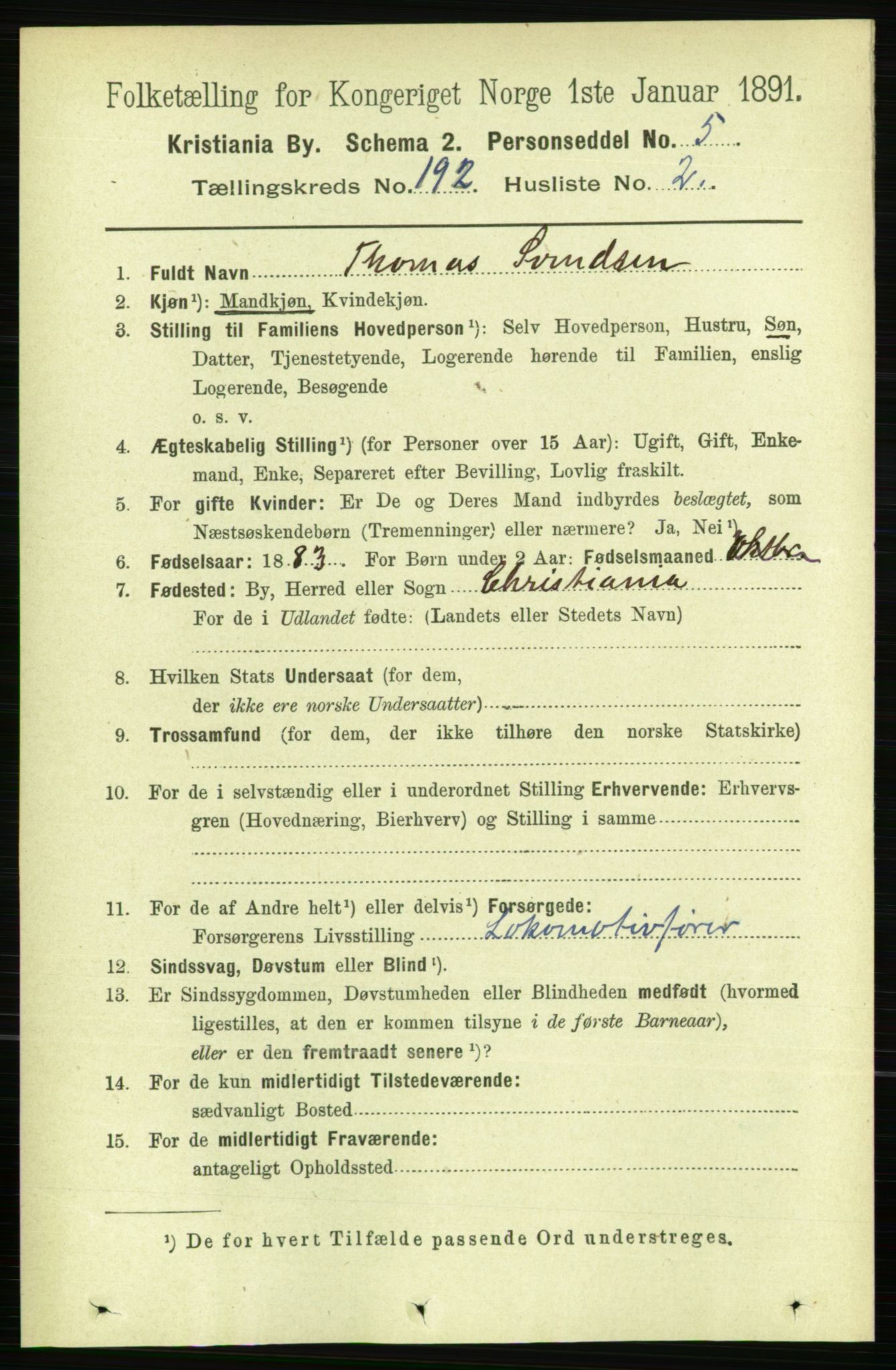 RA, 1891 census for 0301 Kristiania, 1891, p. 115525