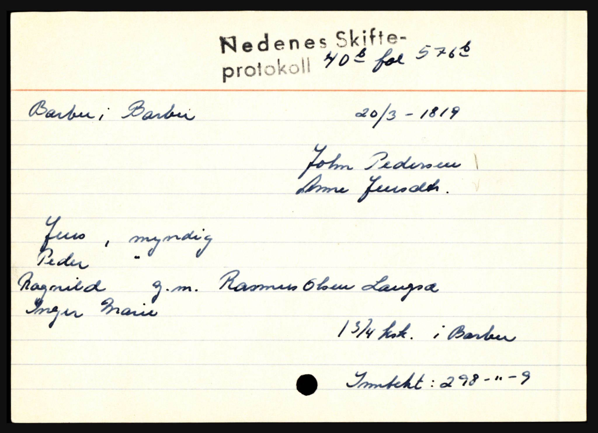 Nedenes sorenskriveri før 1824, AV/SAK-1221-0007/H, p. 2005
