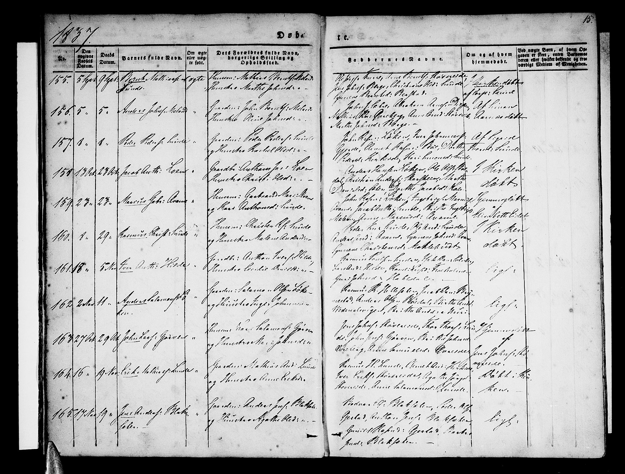 Stryn Sokneprestembete, AV/SAB-A-82501: Parish register (official) no. A 1, 1832-1845, p. 15