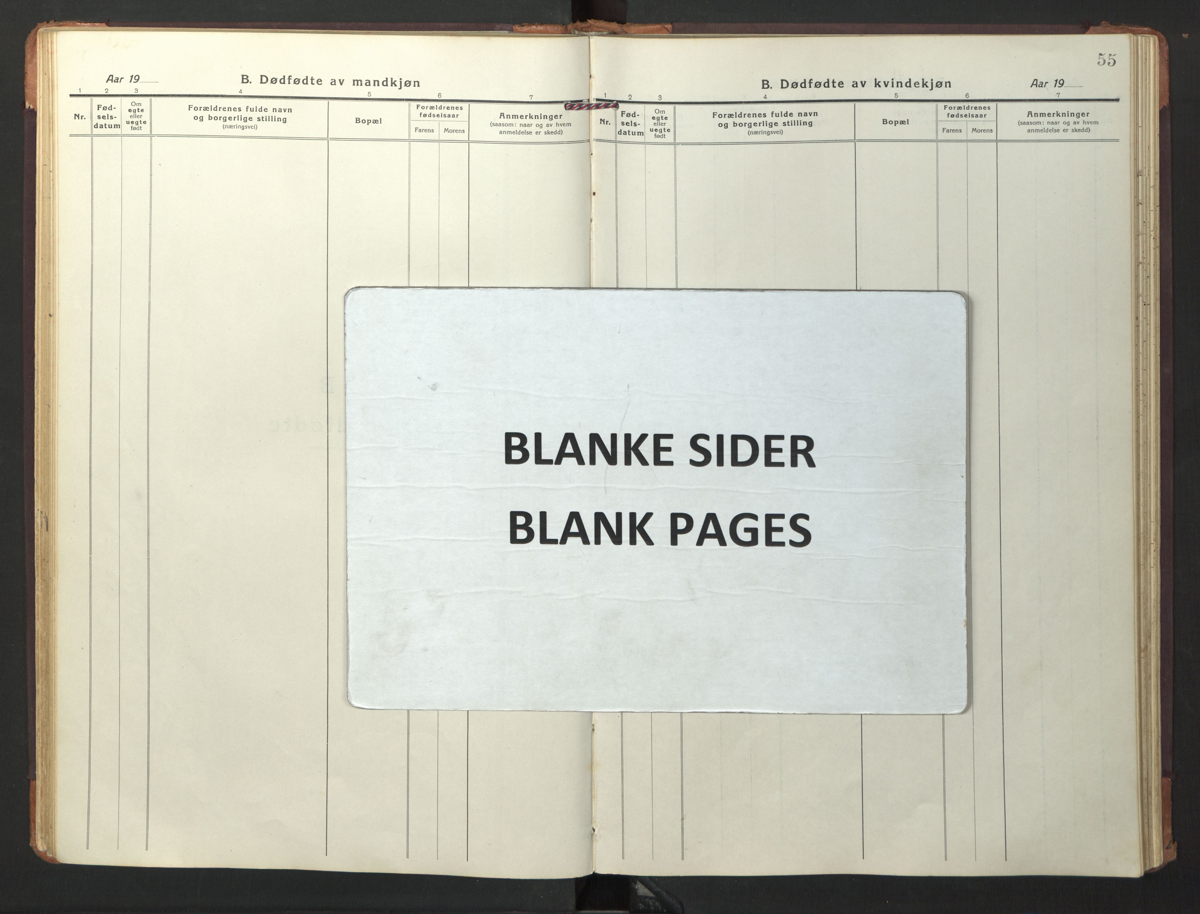 Ministerialprotokoller, klokkerbøker og fødselsregistre - Nord-Trøndelag, SAT/A-1458/733/L0328: Parish register (copy) no. 733C03, 1919-1966, p. 55