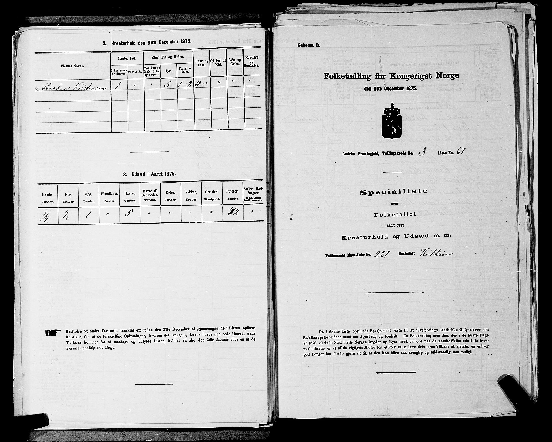 SAKO, 1875 census for 0719P Andebu, 1875, p. 402