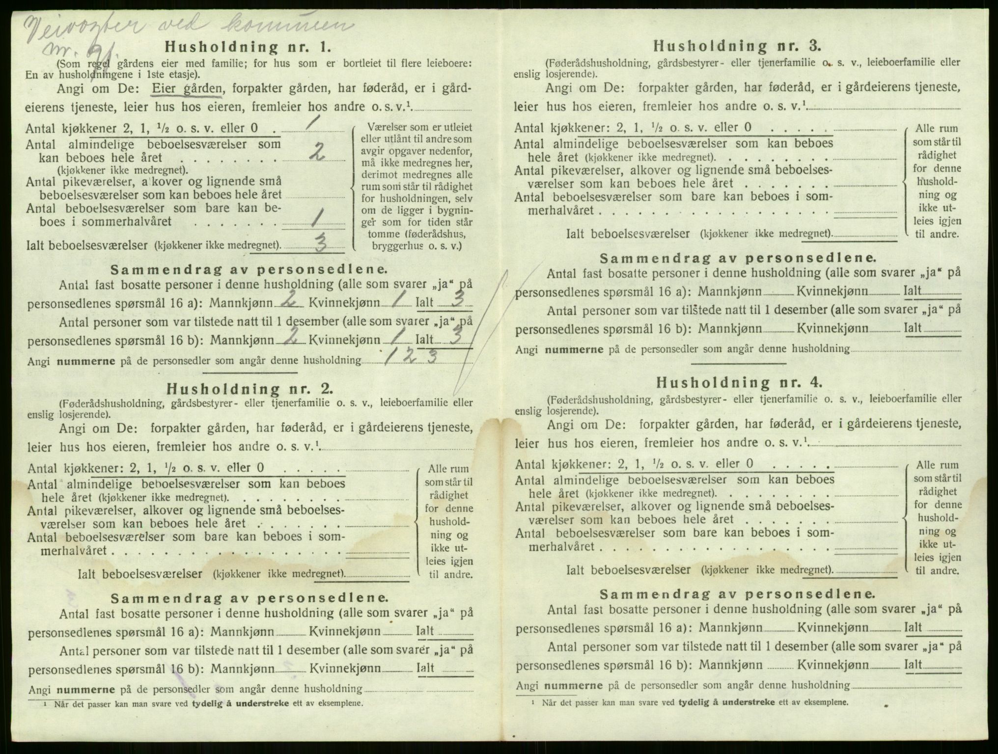 SAKO, 1920 census for Sande, 1920, p. 1220