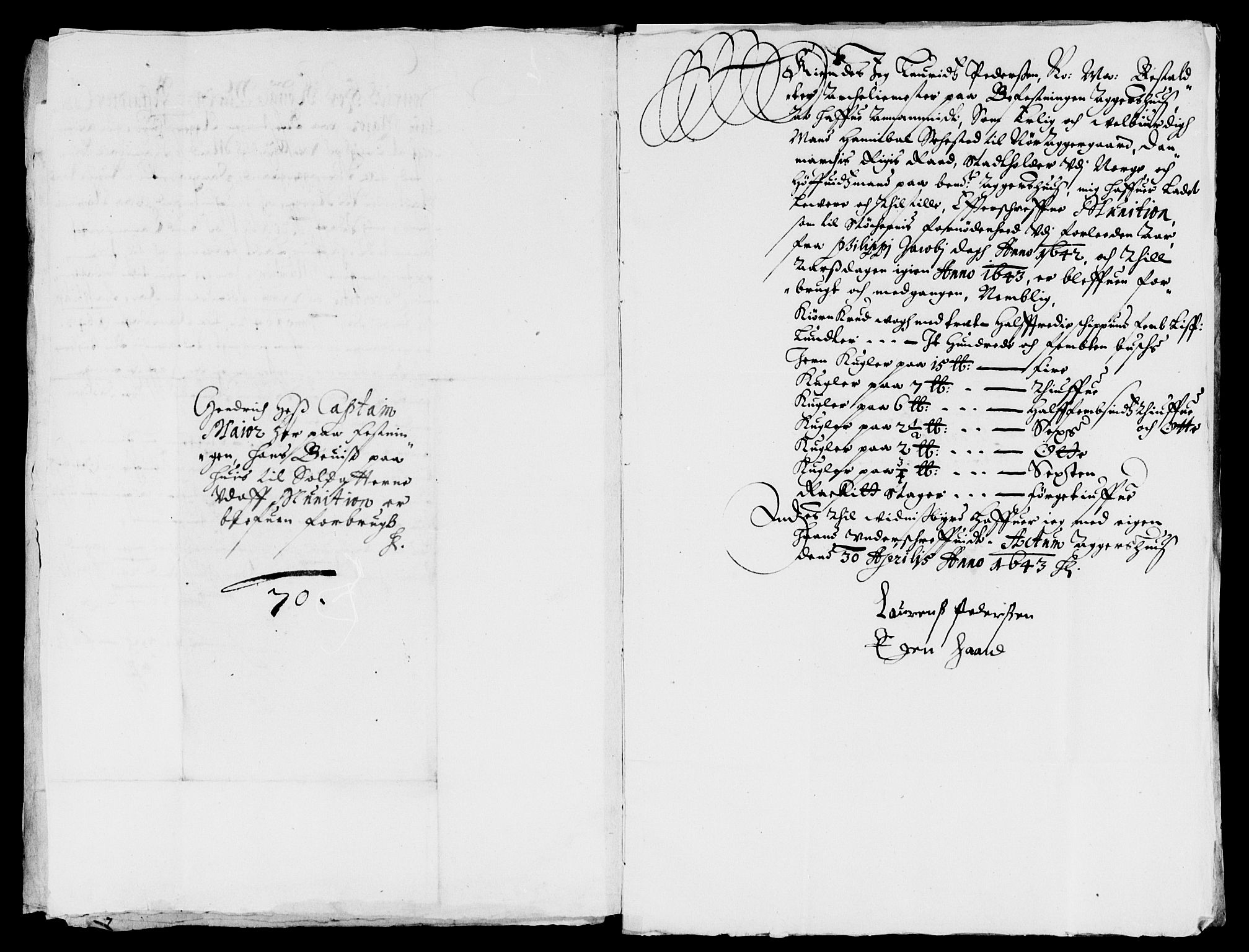 Rentekammeret inntil 1814, Reviderte regnskaper, Lensregnskaper, AV/RA-EA-5023/R/Rb/Rba/L0165: Akershus len, 1642-1643