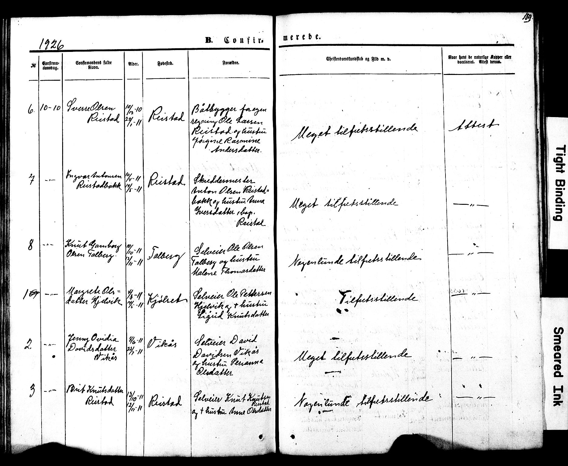 Ministerialprotokoller, klokkerbøker og fødselsregistre - Møre og Romsdal, SAT/A-1454/550/L0618: Parish register (copy) no. 550C01, 1870-1927, p. 189