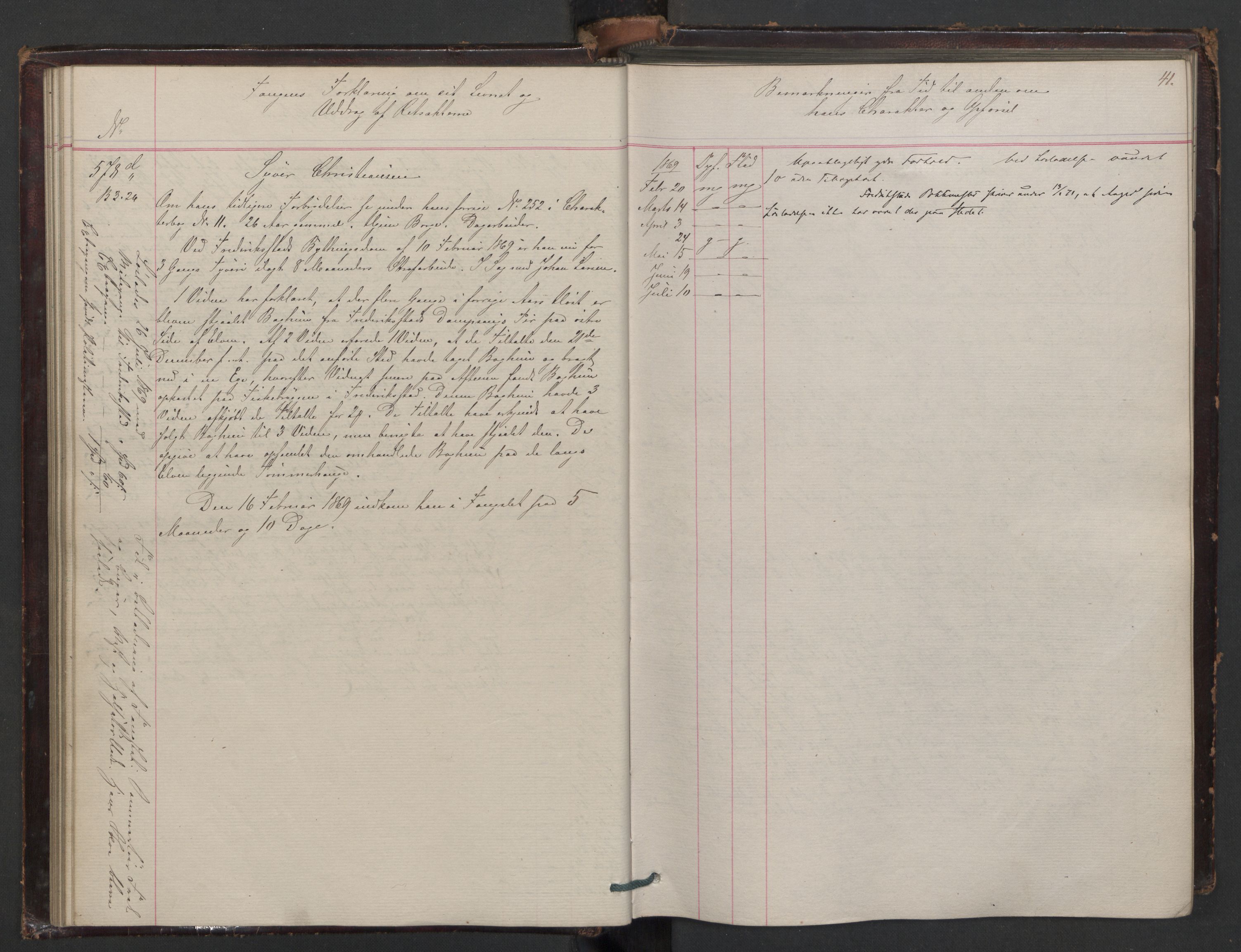 Botsfengslet, AV/RA-S-1539/D/Db/Dbb/L0012: 538d - 838d, 1868-1870, p. 41