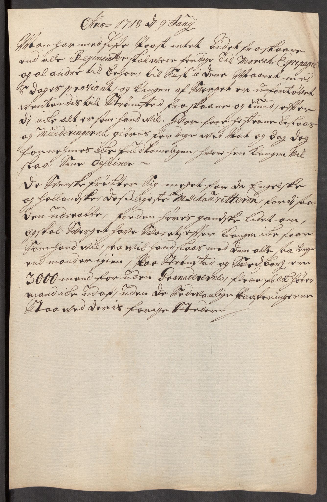 Kommanderende general (KG I) med Det norske krigsdirektorium, AV/RA-EA-5419/E/Eb/L0012: Kunnskap om fienden, kronologisk ordnet, 1718-1719, p. 6